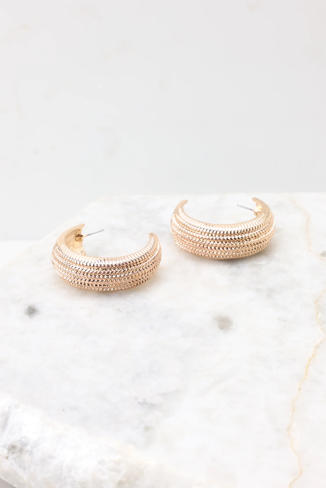 You're Stalling Gold Hoop Earrings