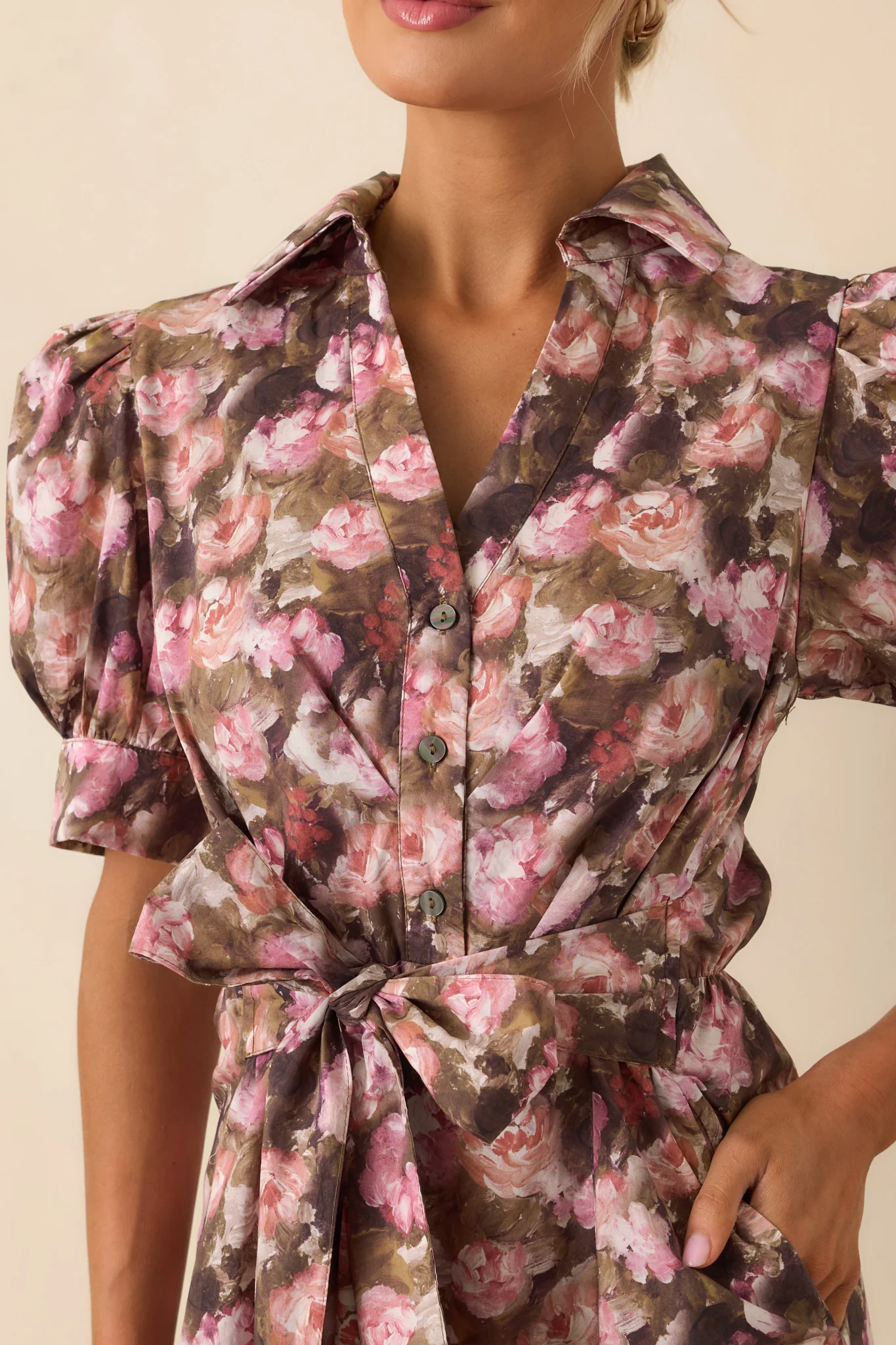 It All Worked Out Mauve Multi Floral Print Cotton Maxi Dress