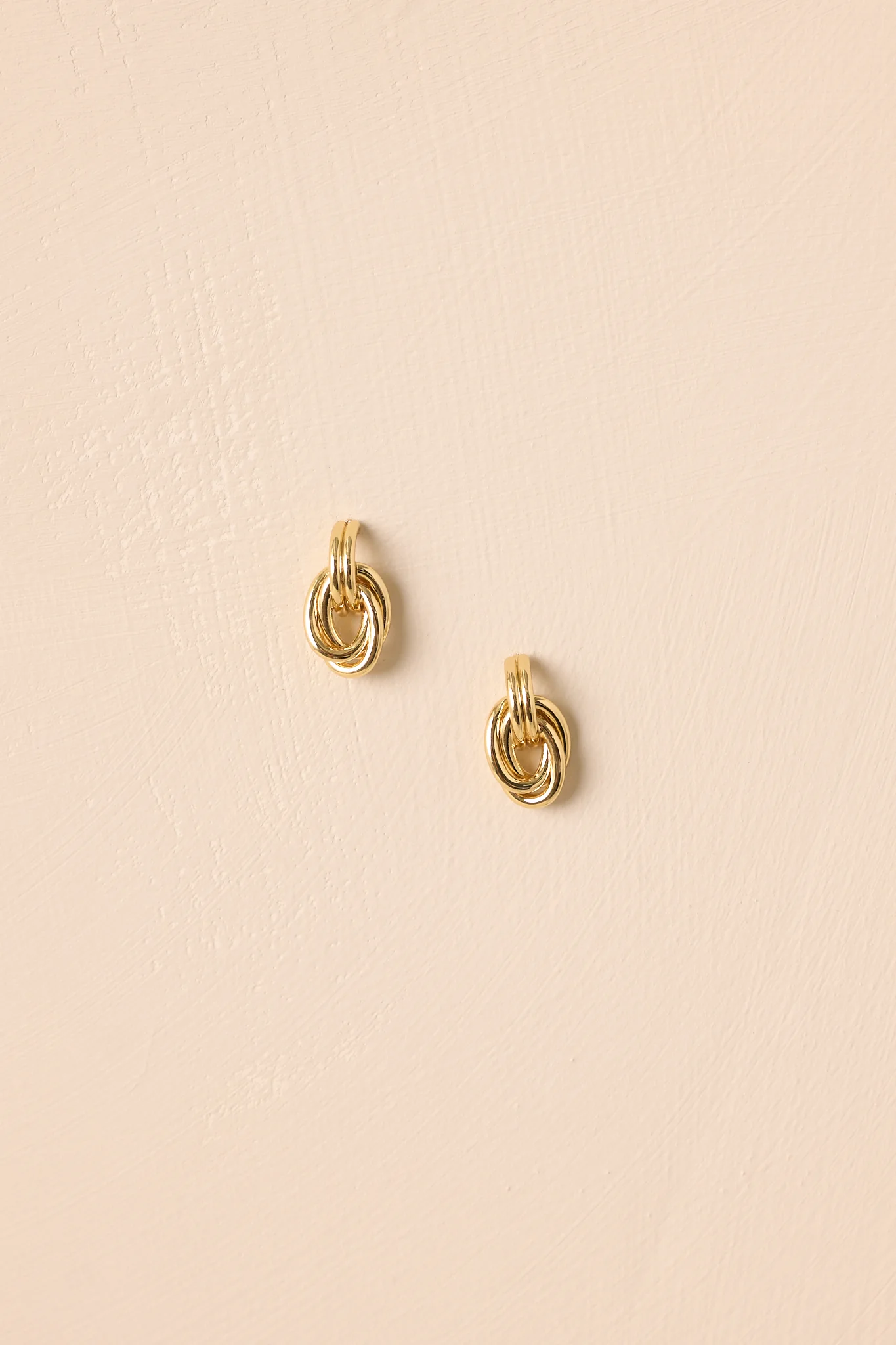 Better This Way Interlocking Gold Hoop Earrings