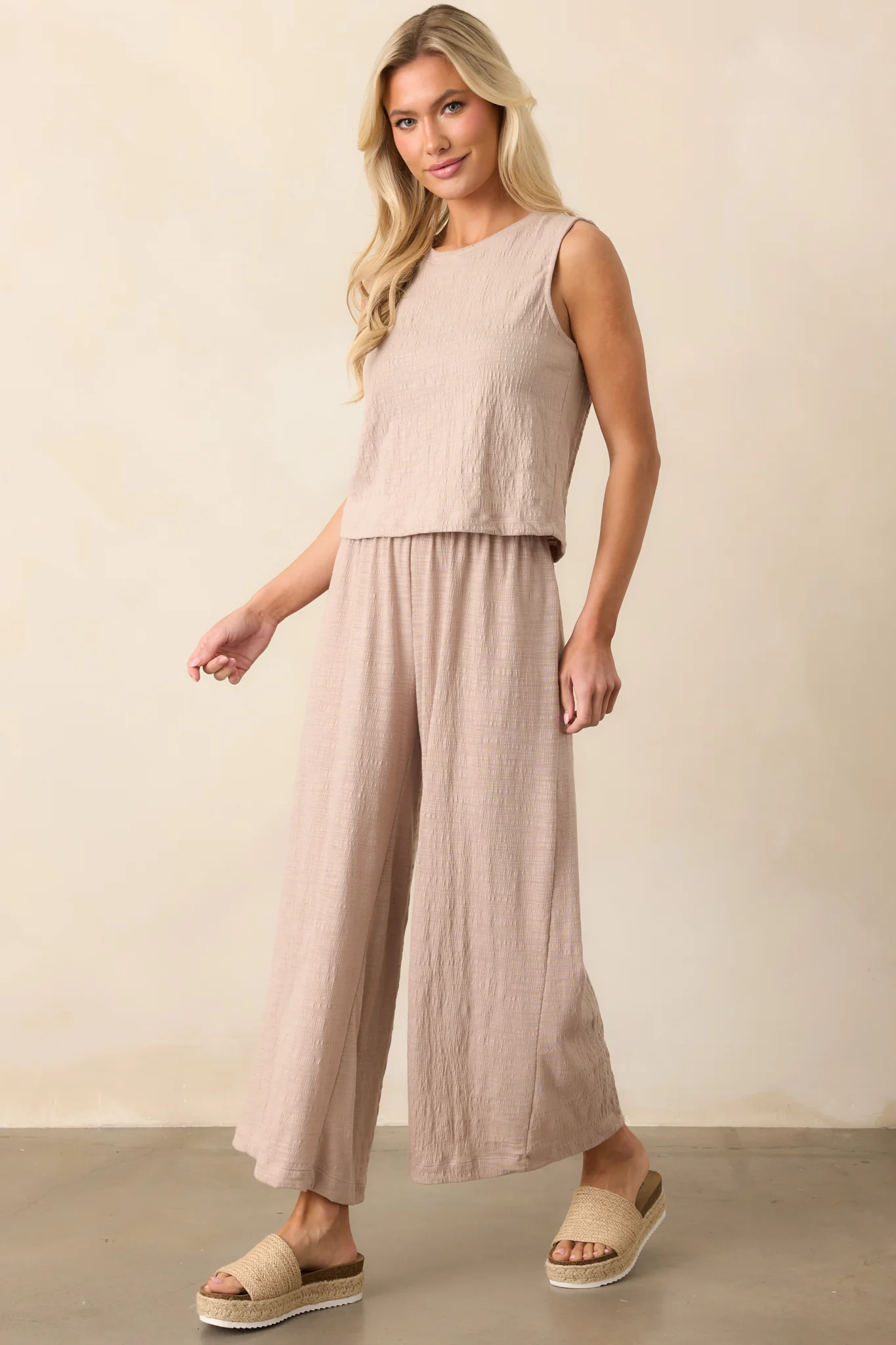 Z Supply Parchment Taupe Sloane Textured Slub Top