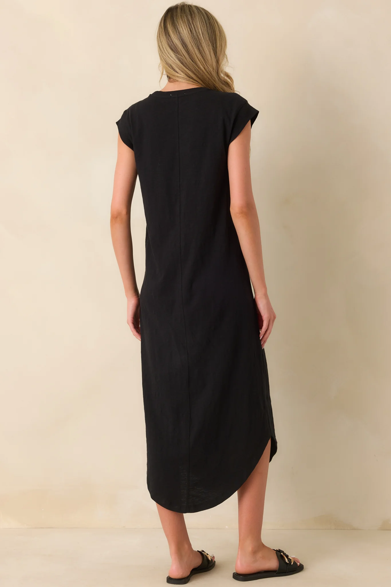 Z Supply Black Cotton Calabasas Midi Dress