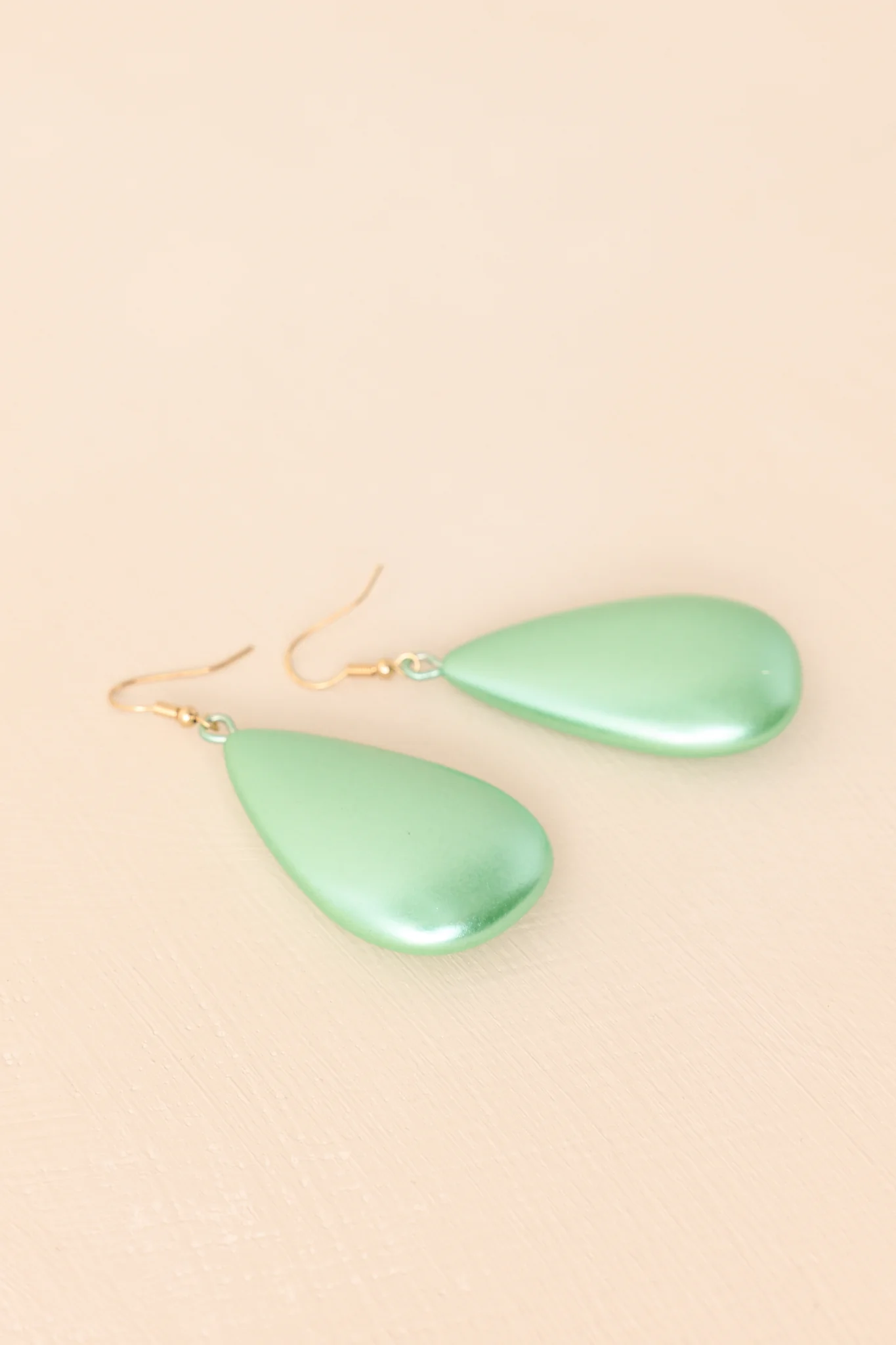 Pure Joy Mint Oval Drop Earrings
