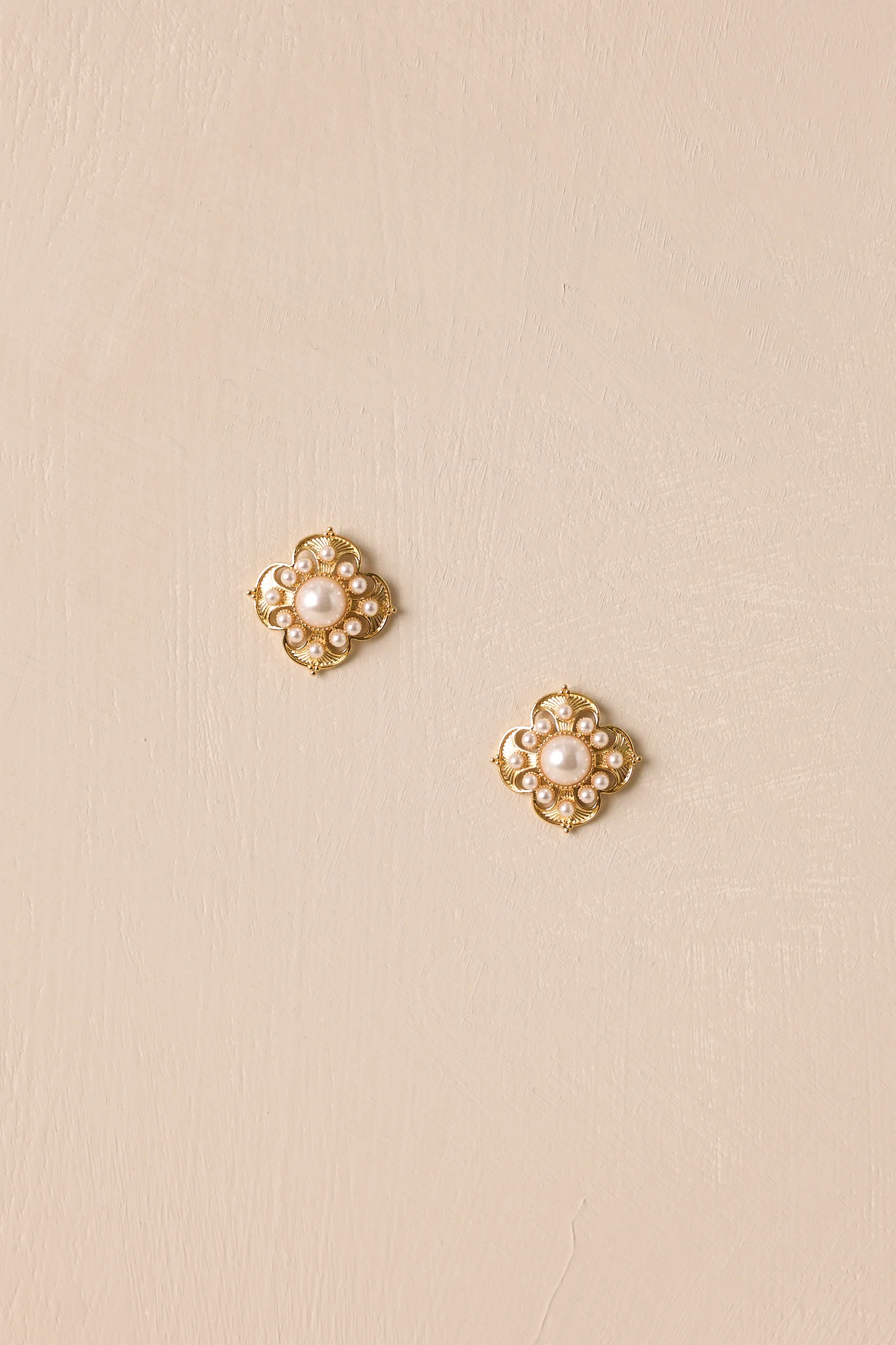 Radiant Tomorrows Gold & Ivory Pearl Earrings