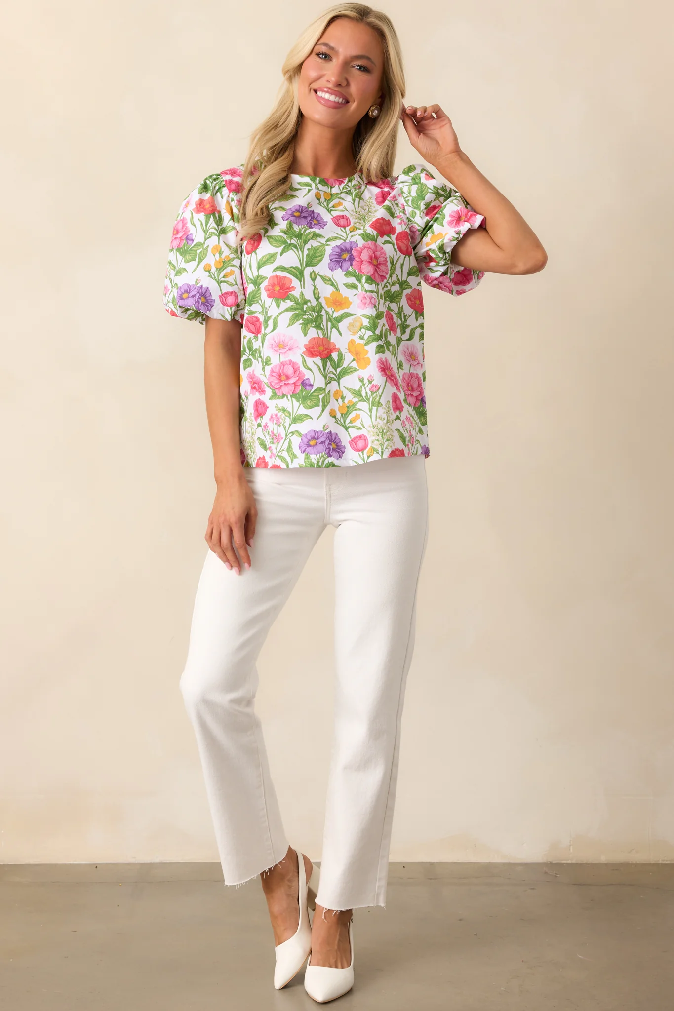 Lane Secret Garden Floral Cotton Top