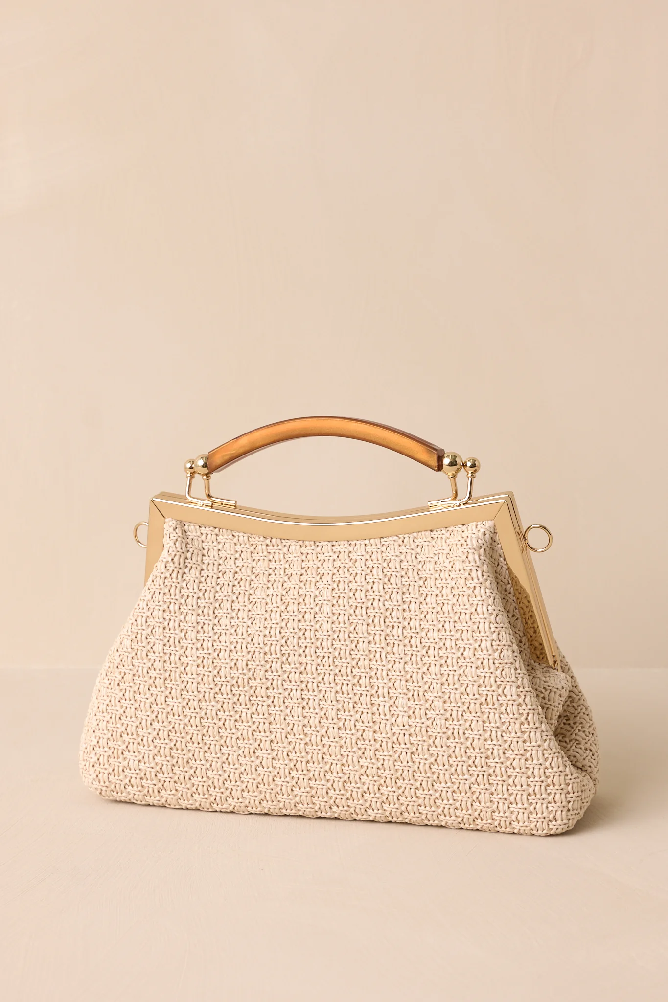 Talk Of The Town Natural Woven Handbag
