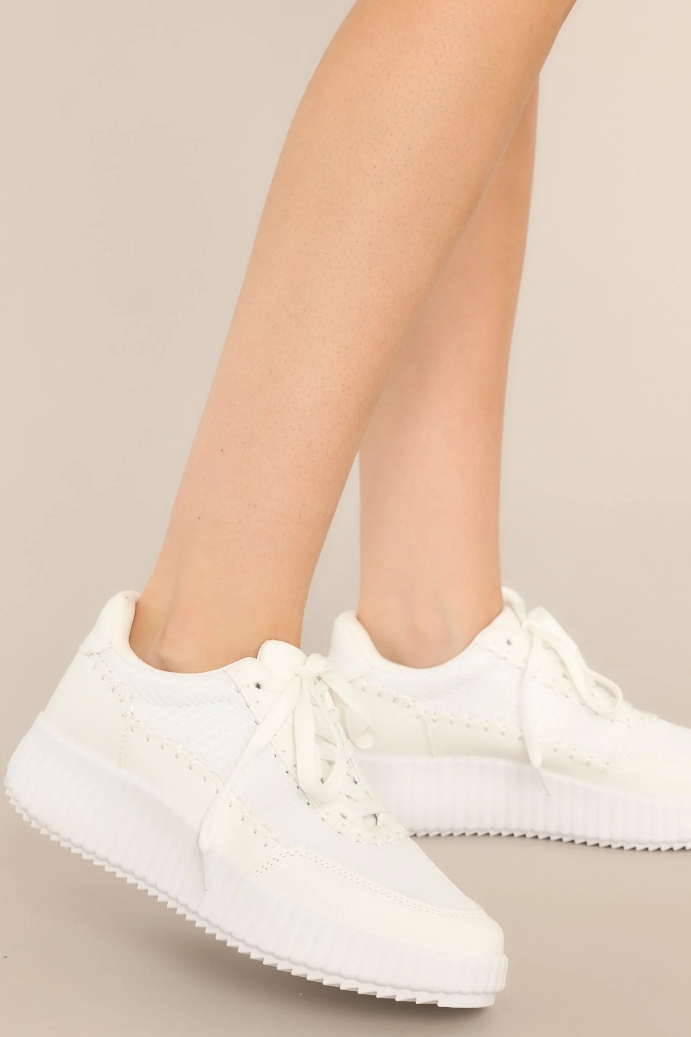 Iconic Steps White Platform Sneakers