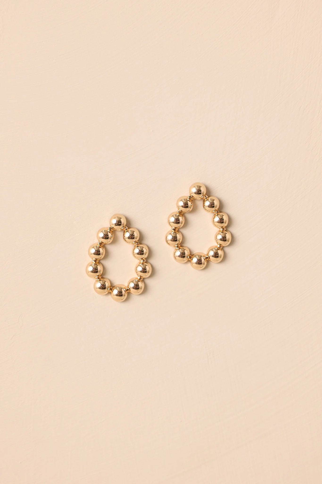 Right As Rain Gold Textured Open Teardrop Earrings