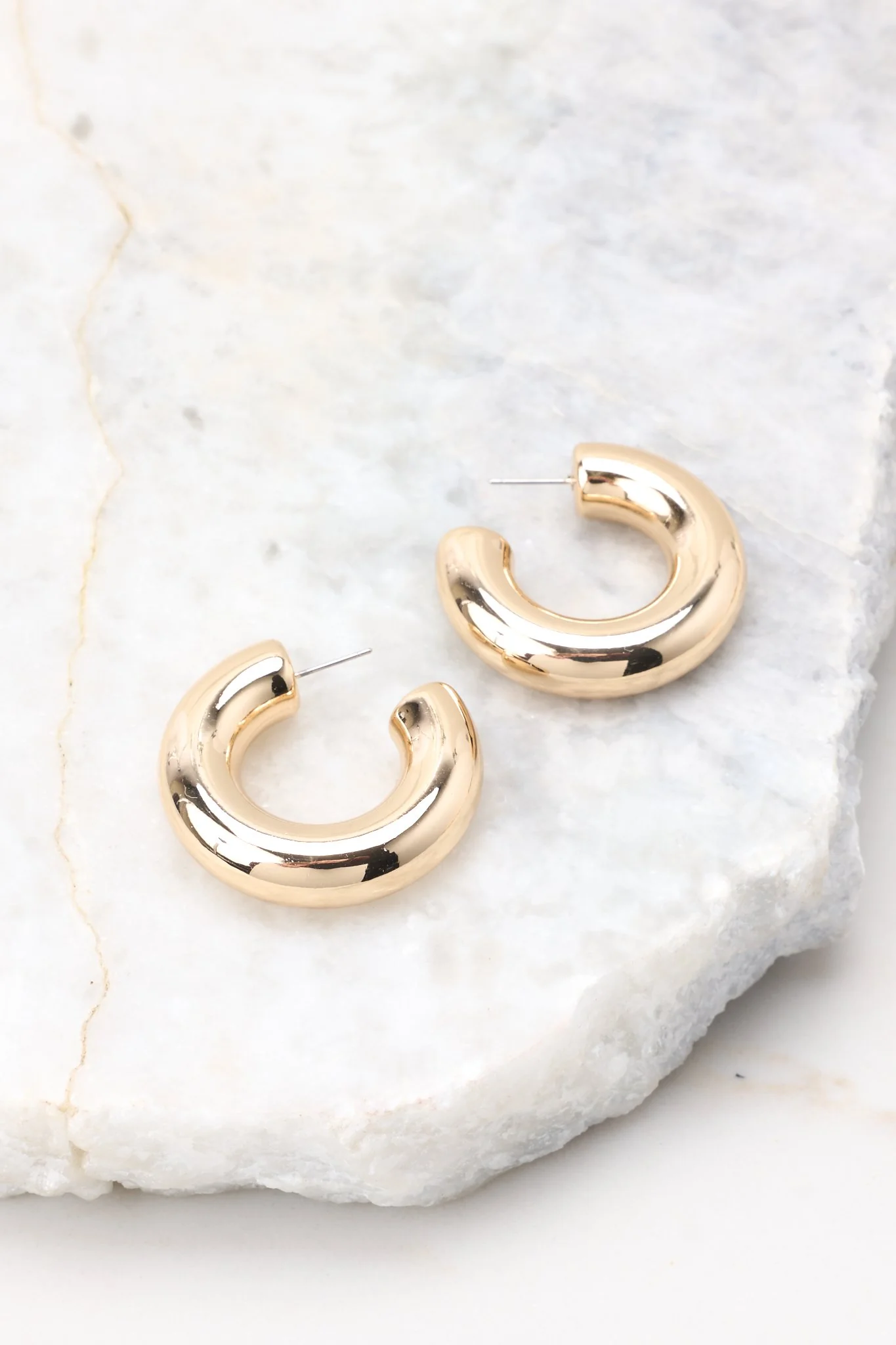 Give Me Time Gold Hoop Earrings