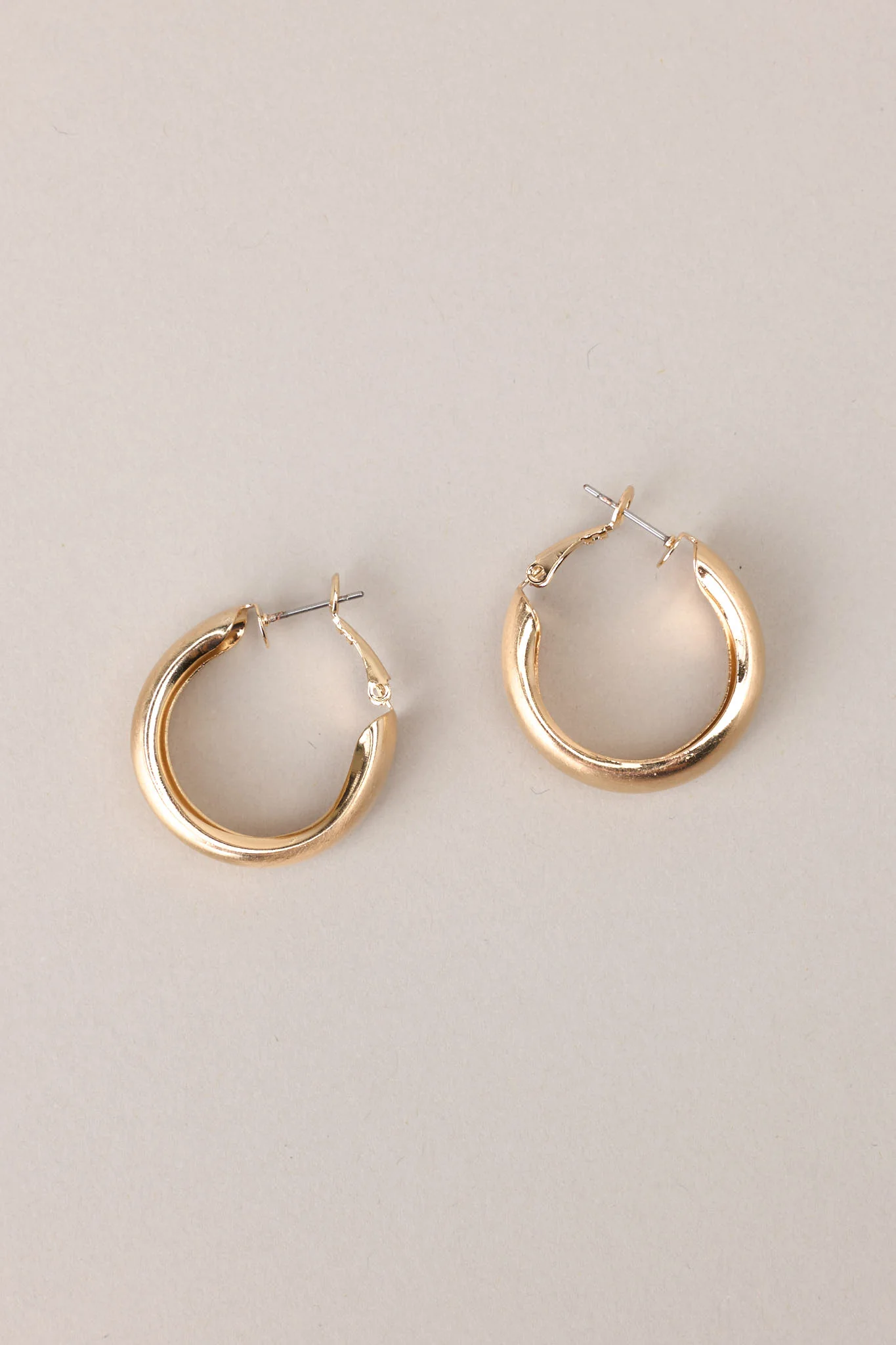 Ripples Of Reflection Gold Hoop Earrings