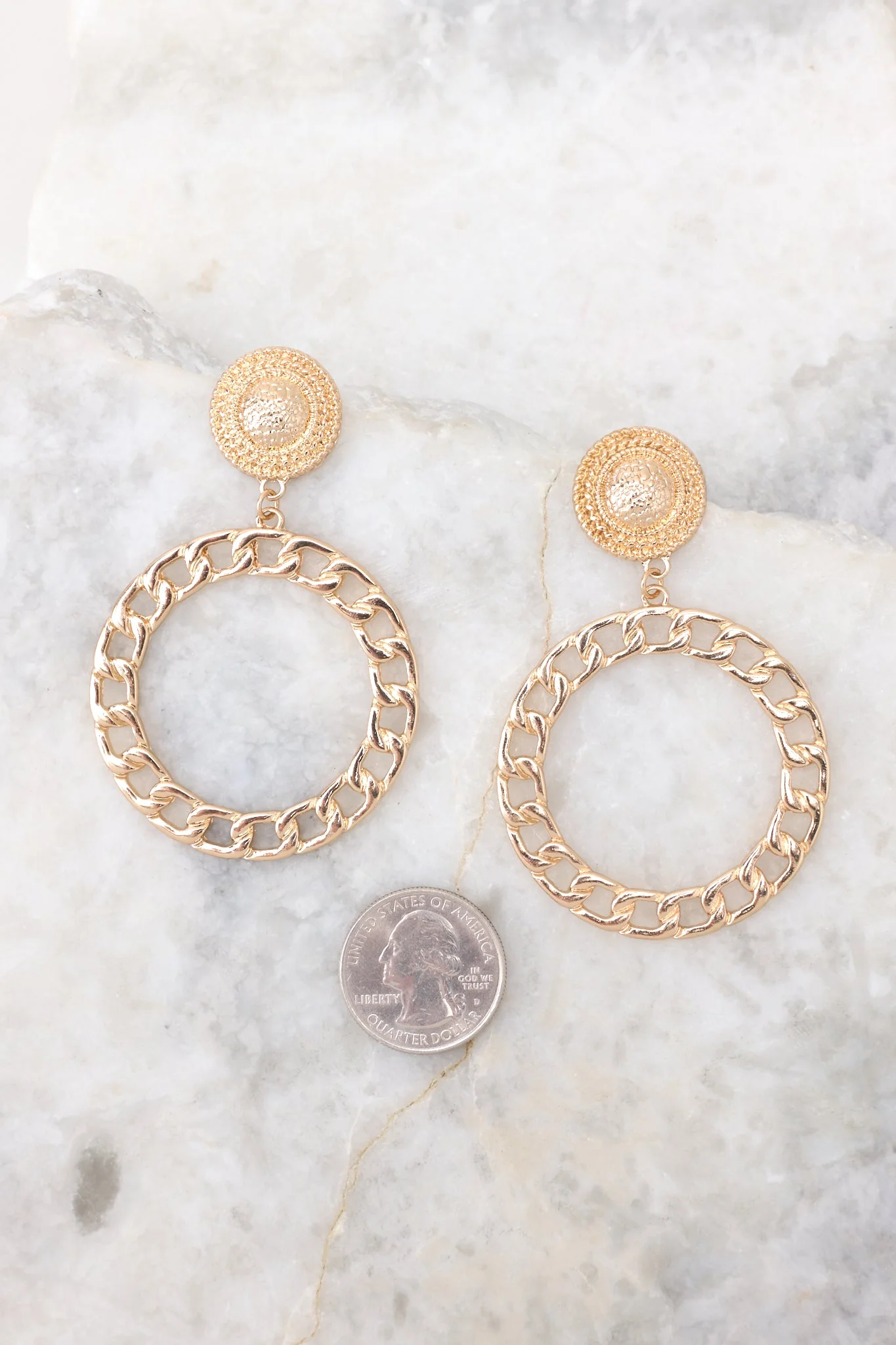 In The Moment Gold Earrings