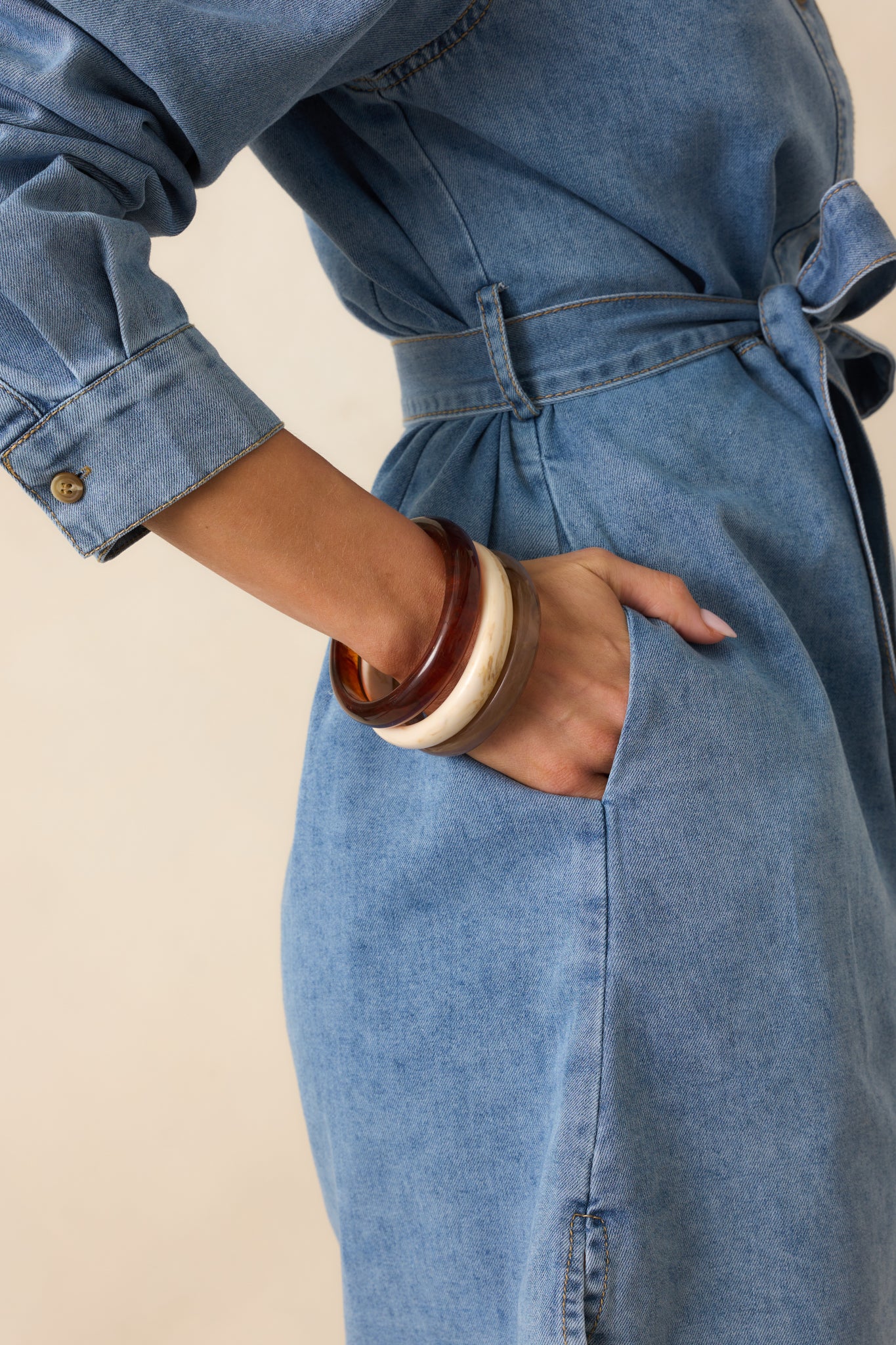 Meant Every Word Brown Multi Bangle Bracelet Set