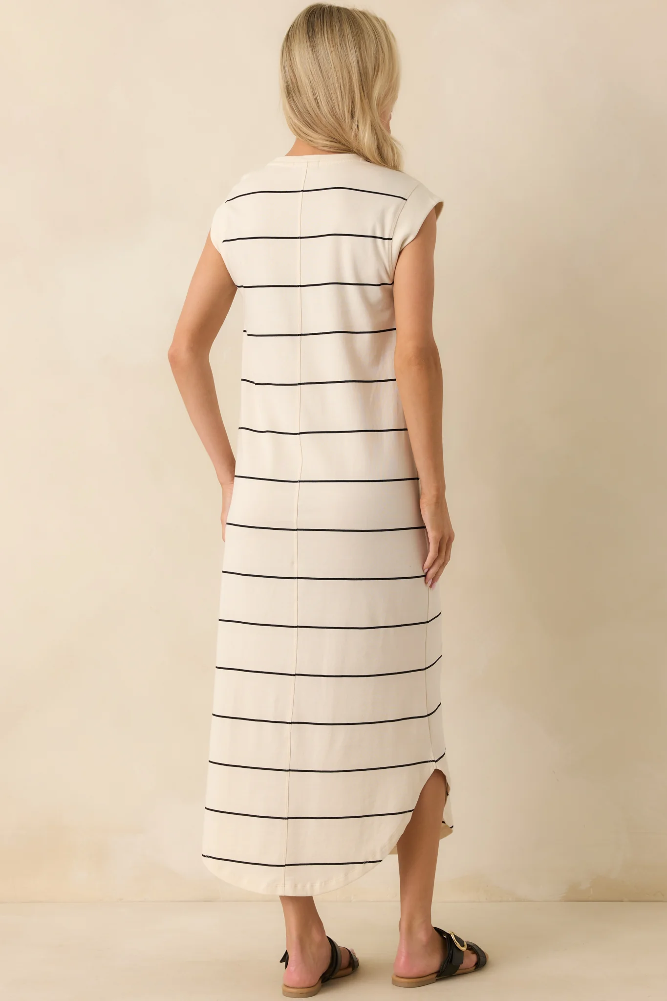 Z Supply Ivory Calabasas Striped Midi Dress