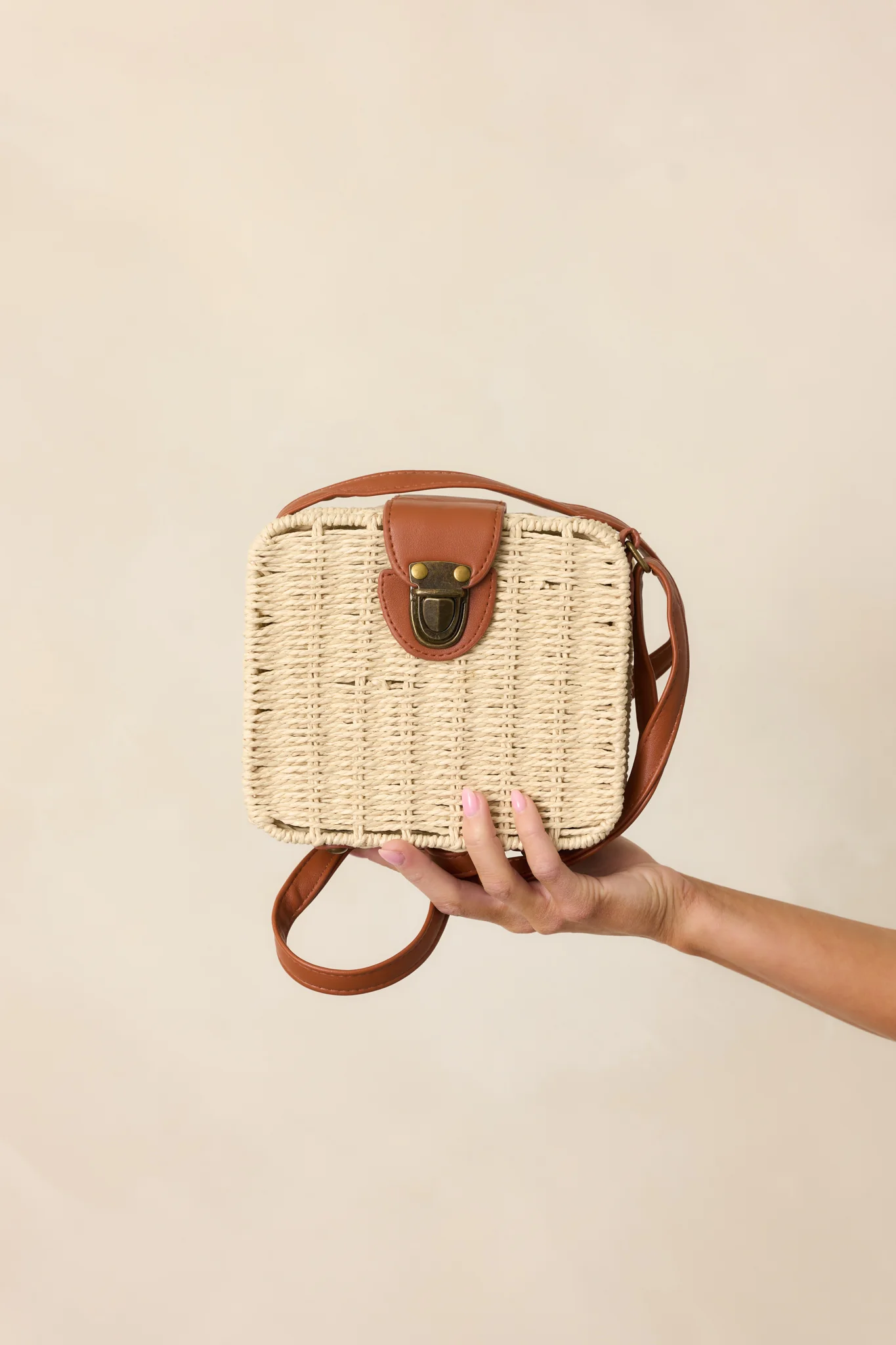 Already There Ivory Natural Whicker Handbag