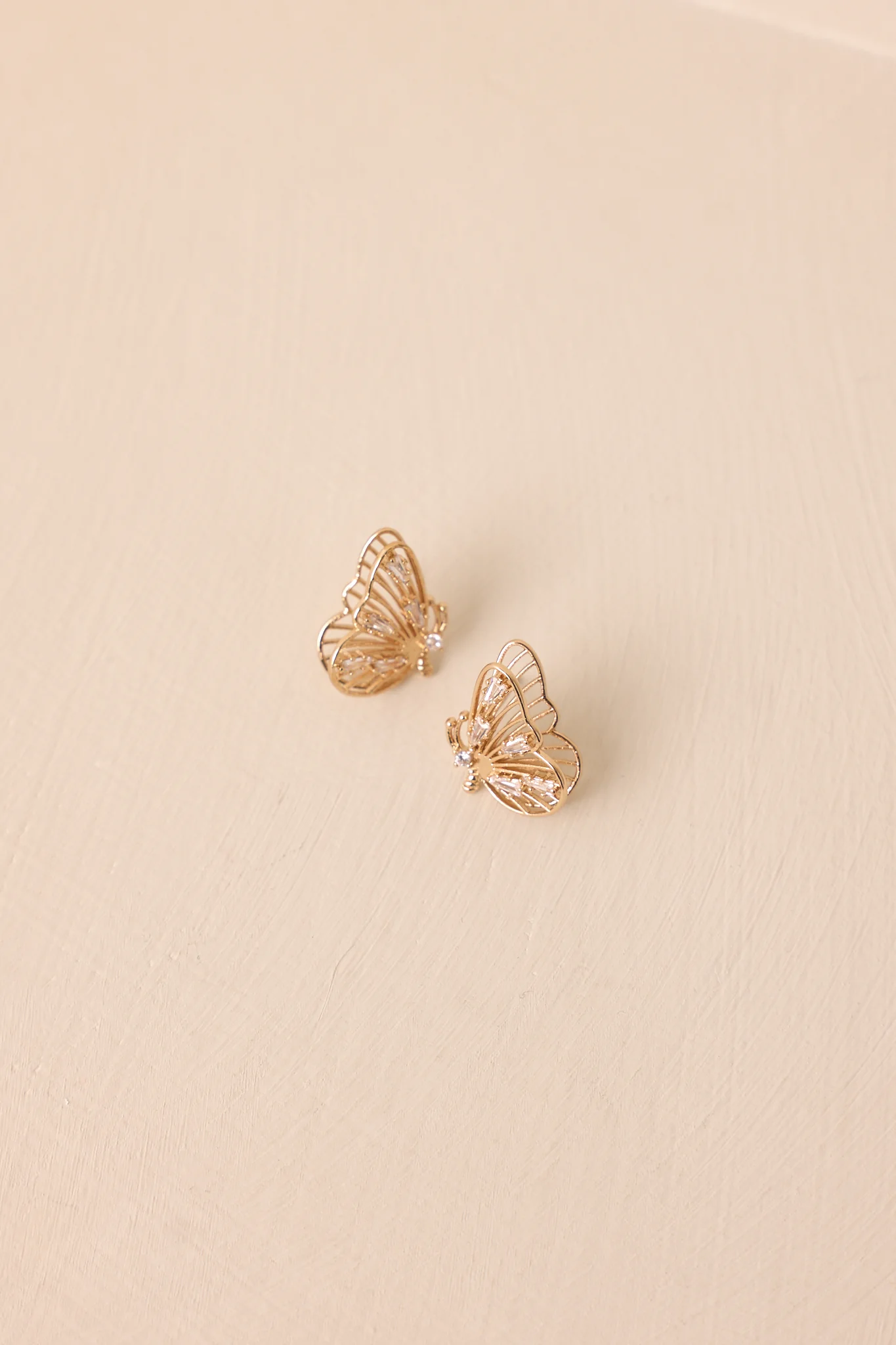Just Wingin' It Gold Butterfly Earrings