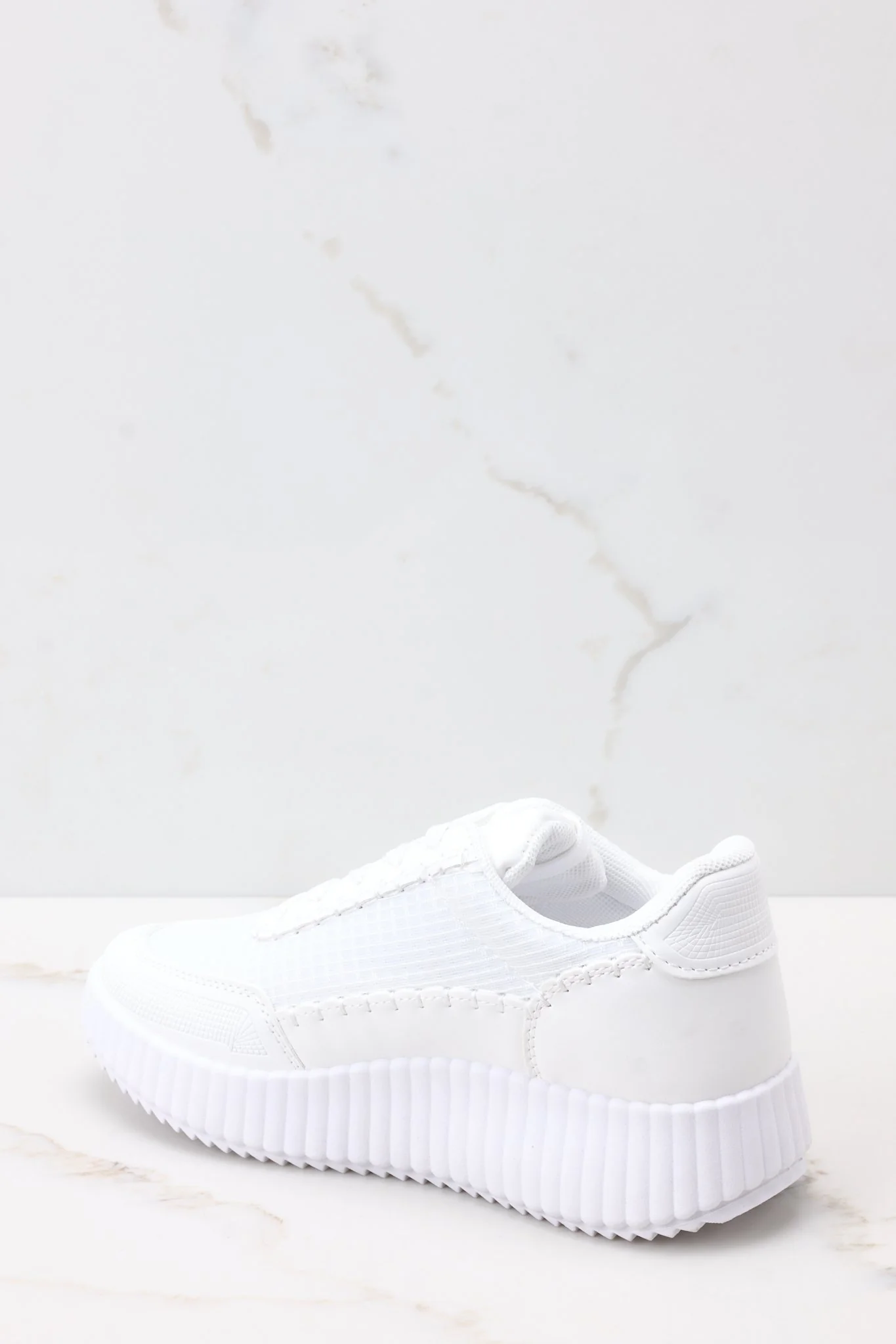 Iconic Steps White Platform Sneakers