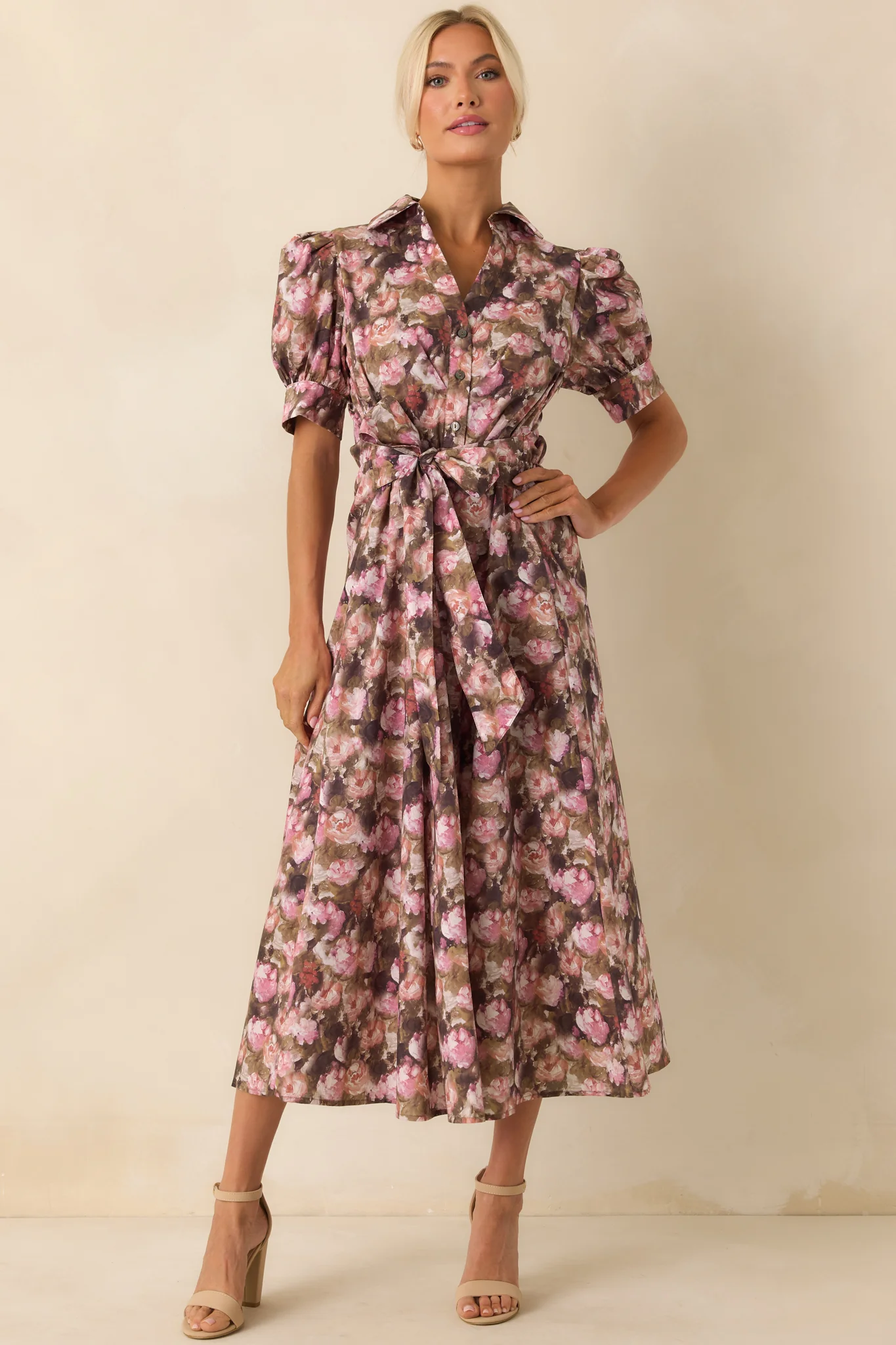 It All Worked Out Mauve Multi Floral Print Cotton Maxi Dress