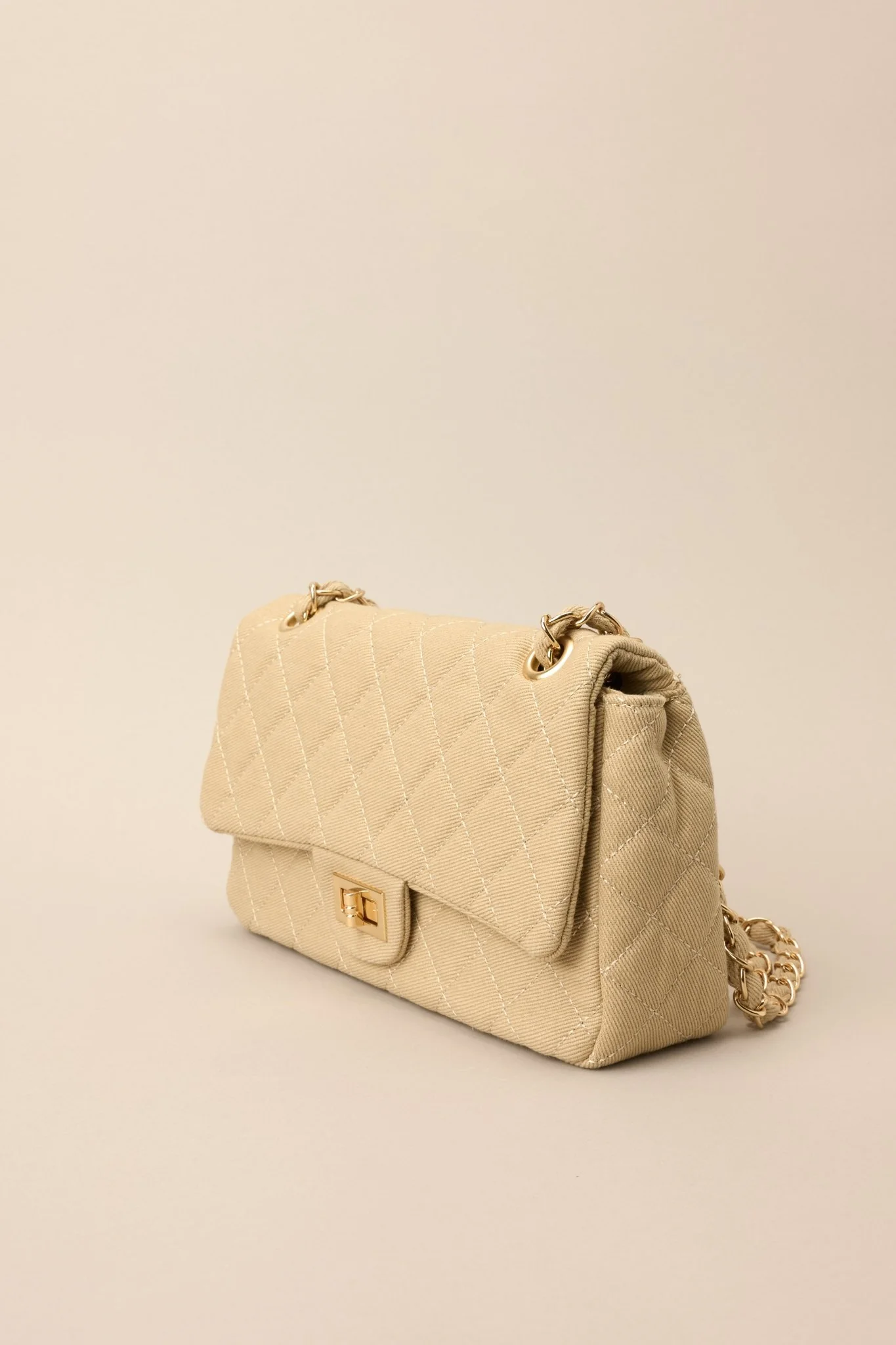 Move On Natural Quilted Handbag