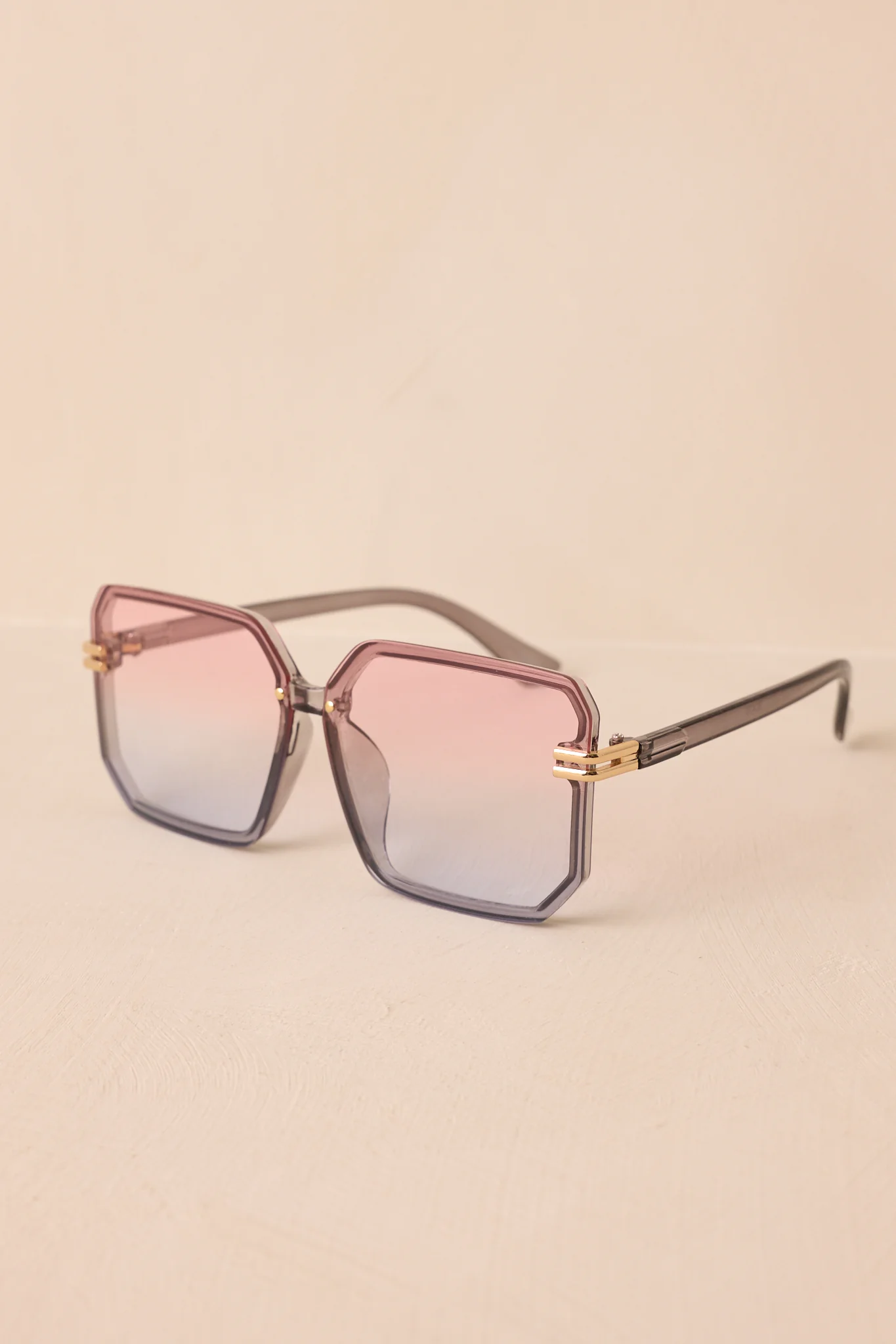 Glistening Lights Pink & Blue Square Sunglasses