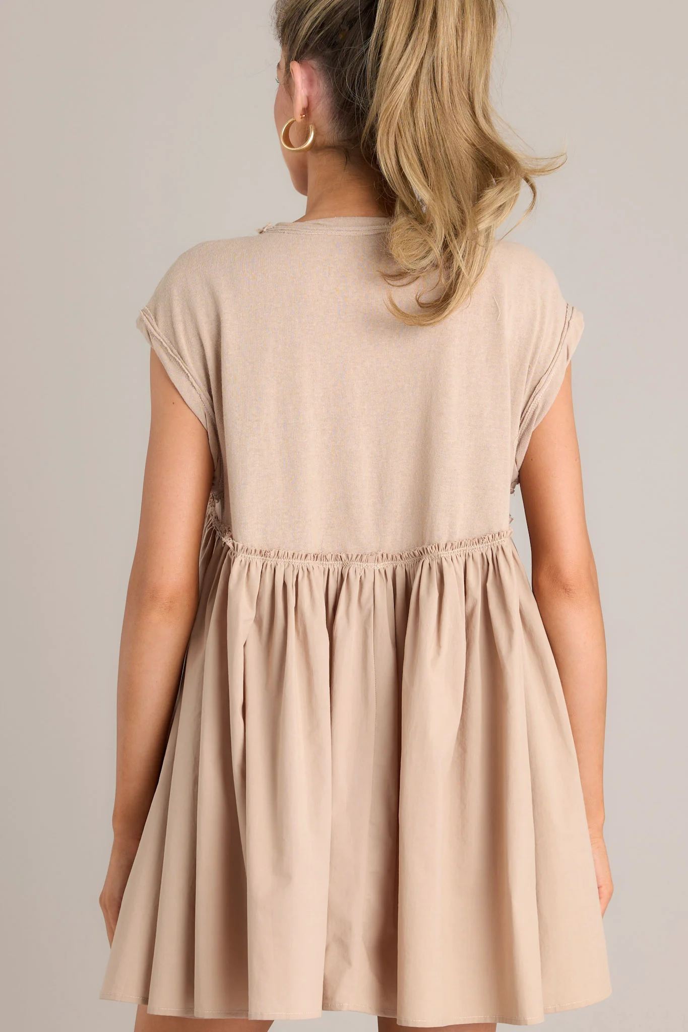 Heartstrings of Happiness Tan Mini Dress