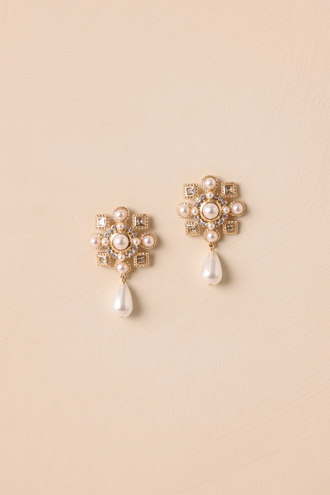 Love Song Ivory Pearl & Gold Drop Earrings