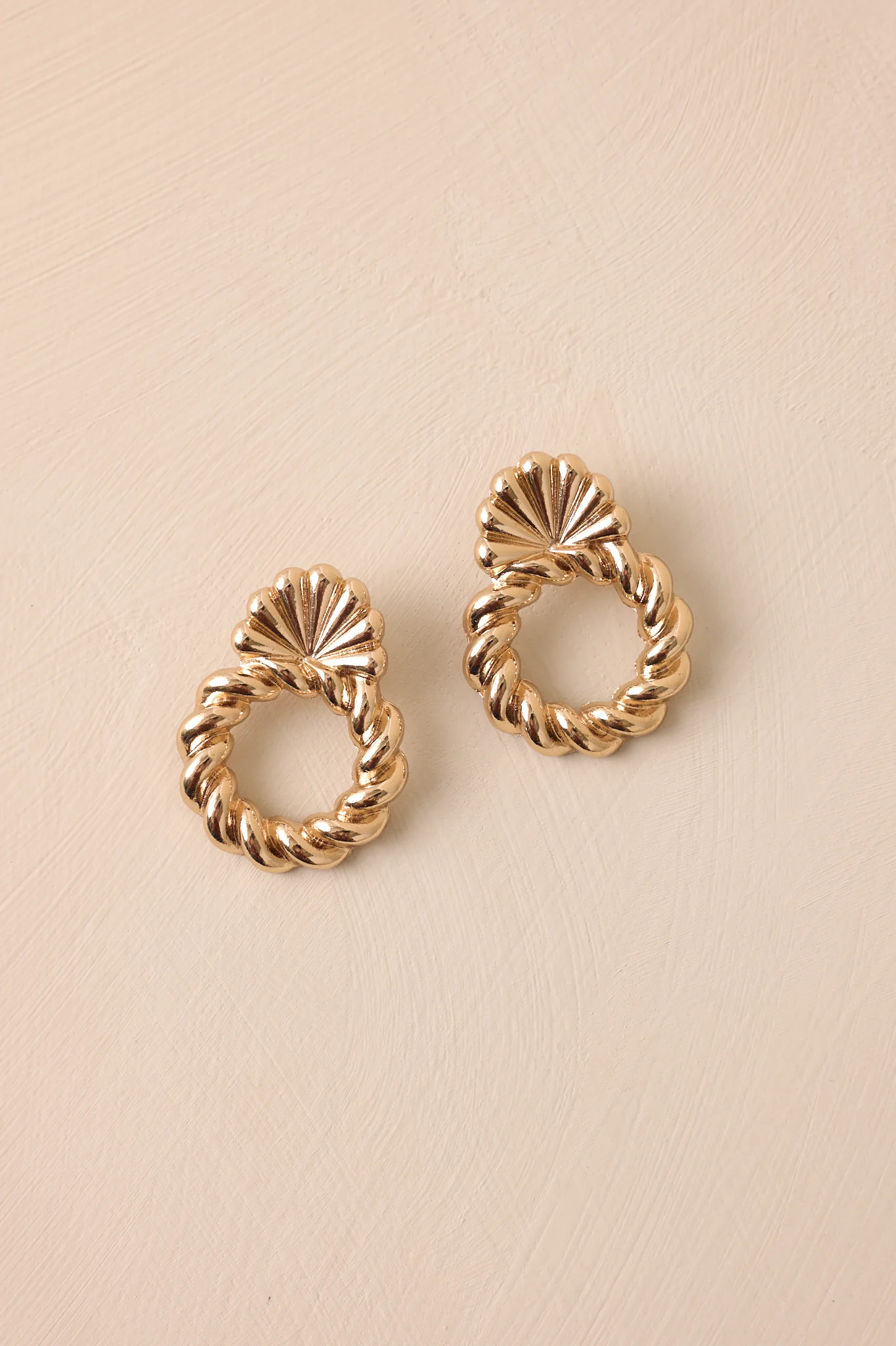 Glimpse of Us Twisted Gold Earrings