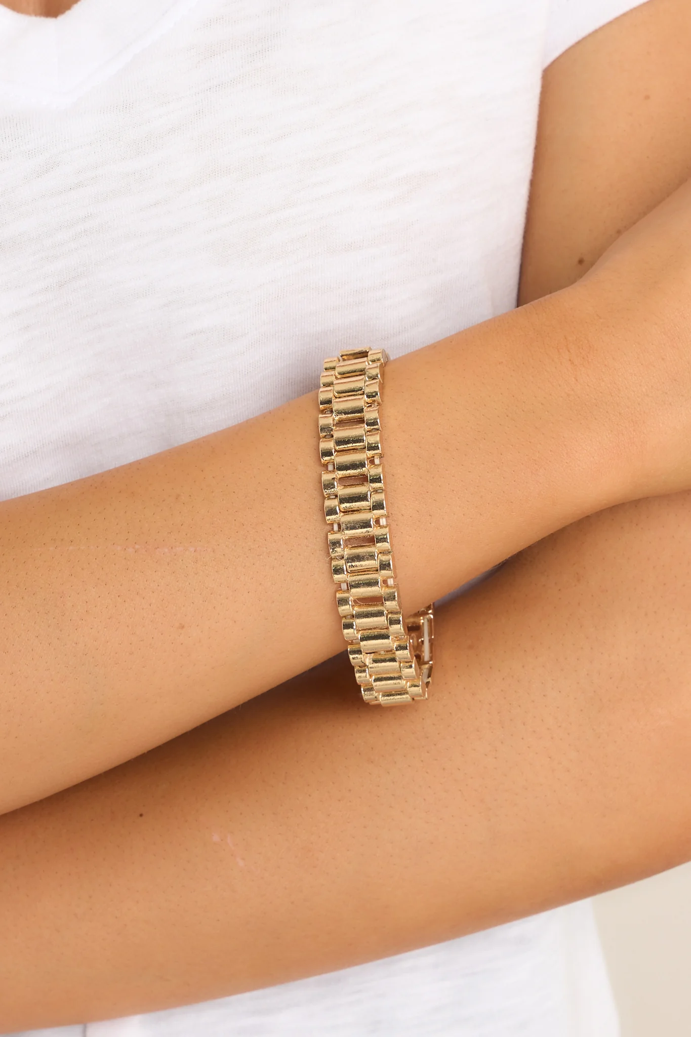Taking Time Gold Link Bracelet