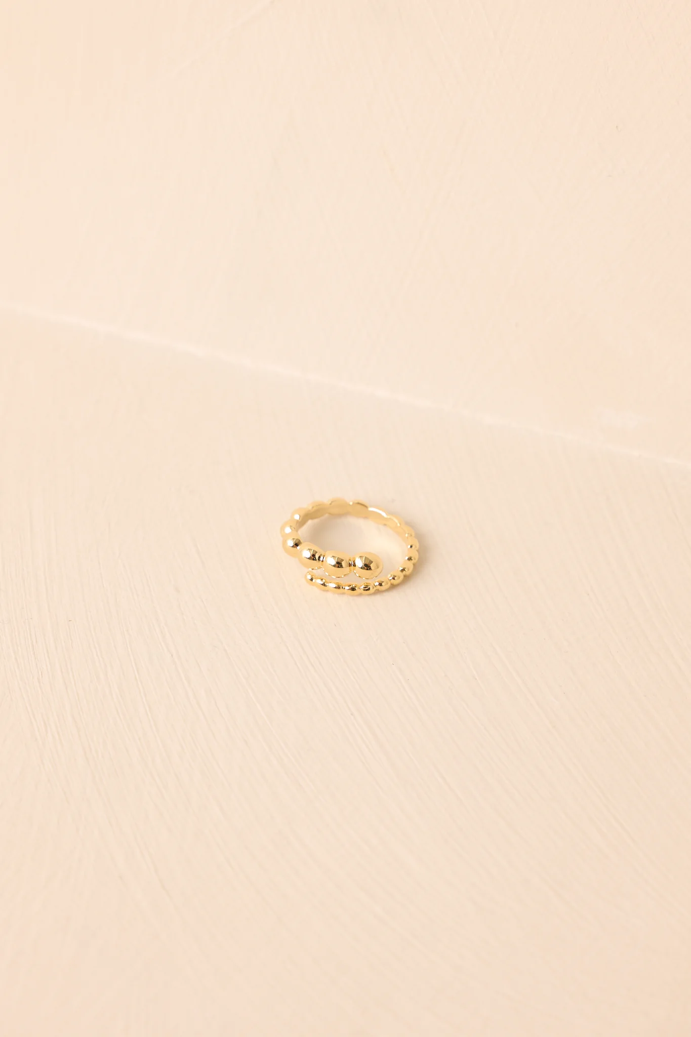 Let Me Think On It Textured Gold Wrap Ring