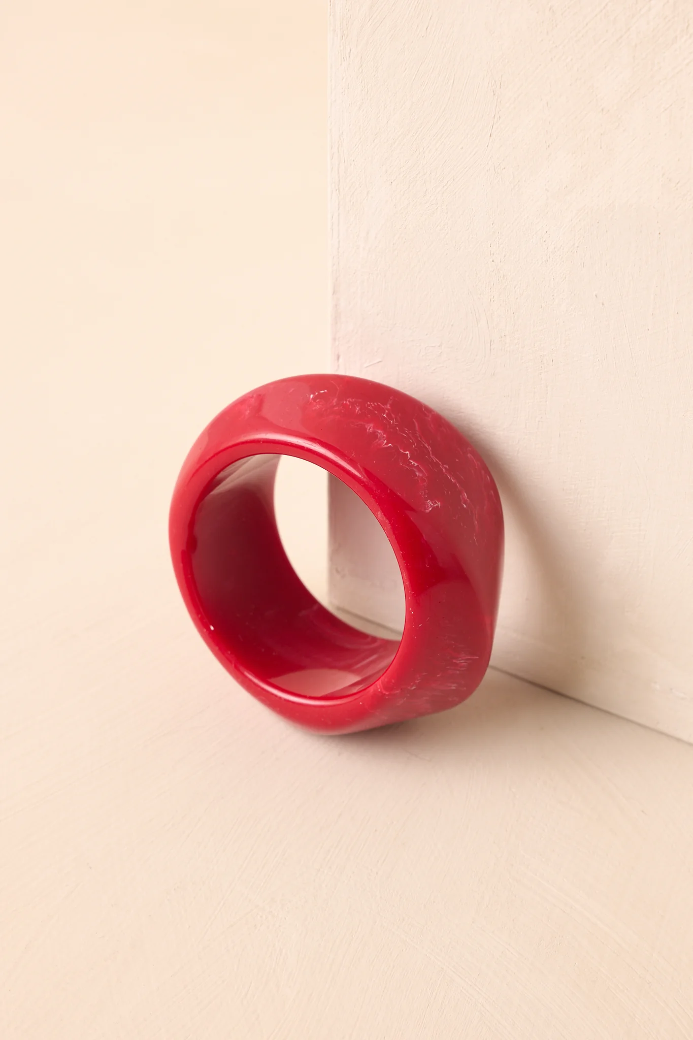 Came Back Better Red Marble Twisted Bangle Bracelet