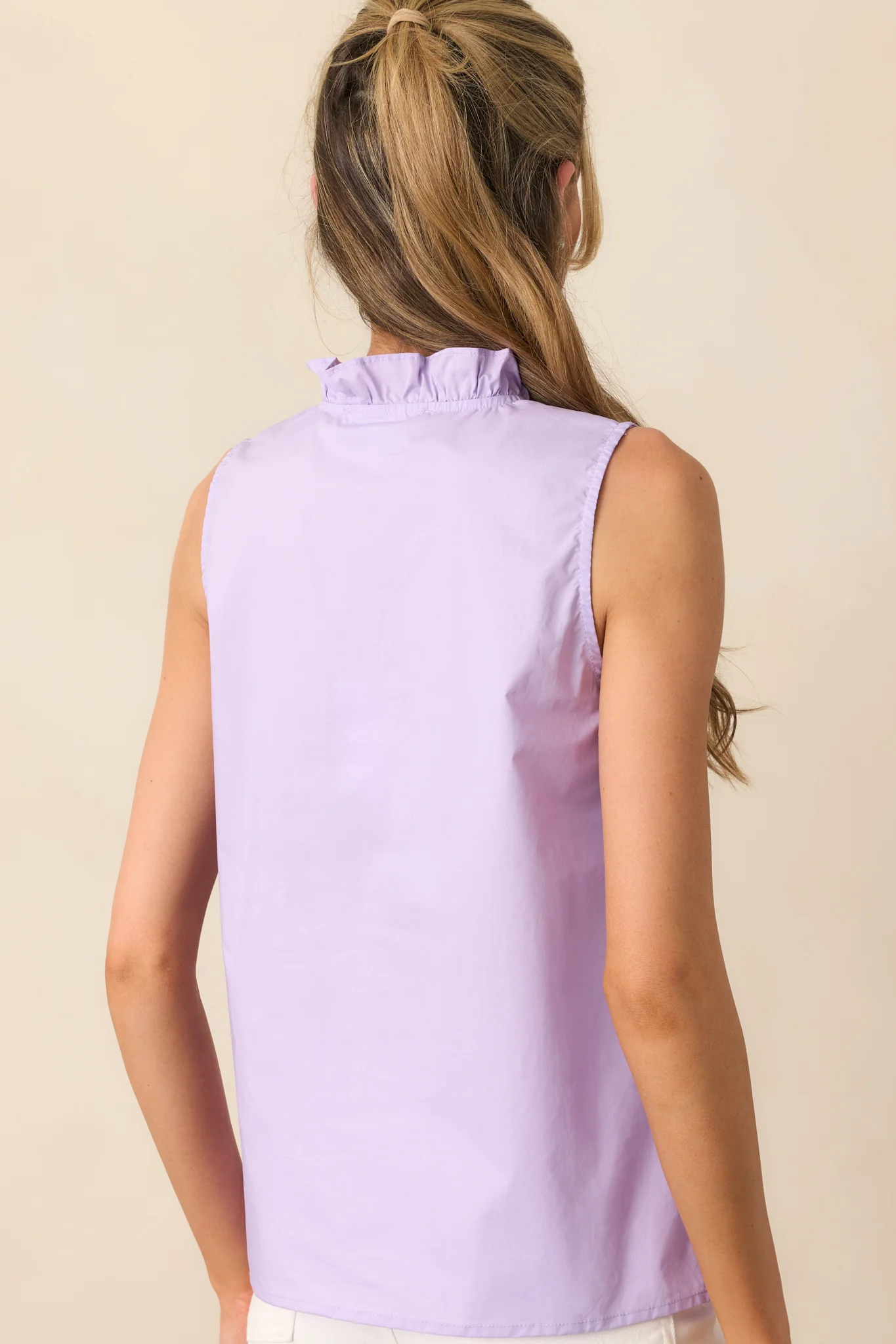 Tennyson Lilac Sleeveless Cotton Top