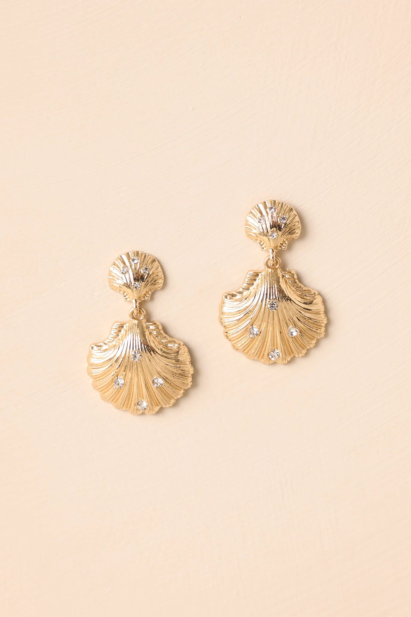 Treasures From The Tide Gold Seashell Drop Earrings