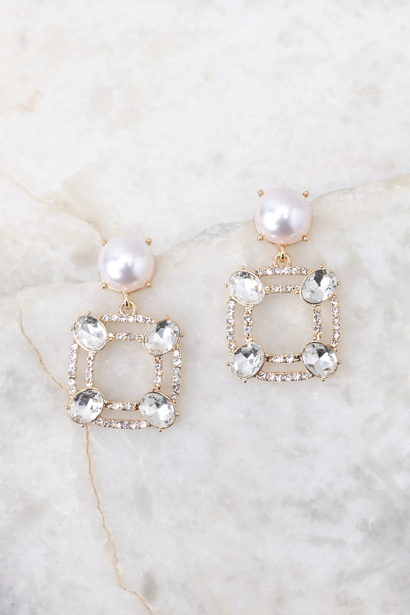 Making New Rules Gold Pearl Earrings