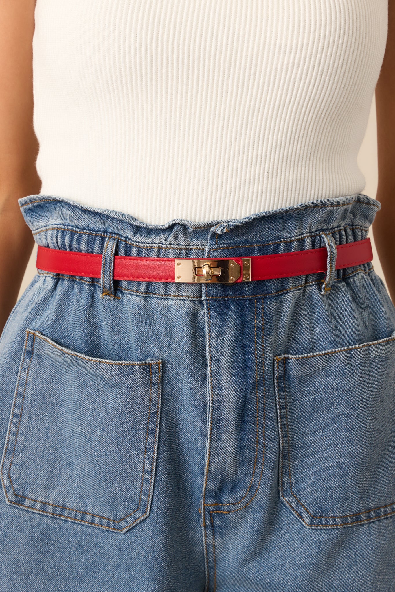 Other One Red Twist Lock Adjustable Belt