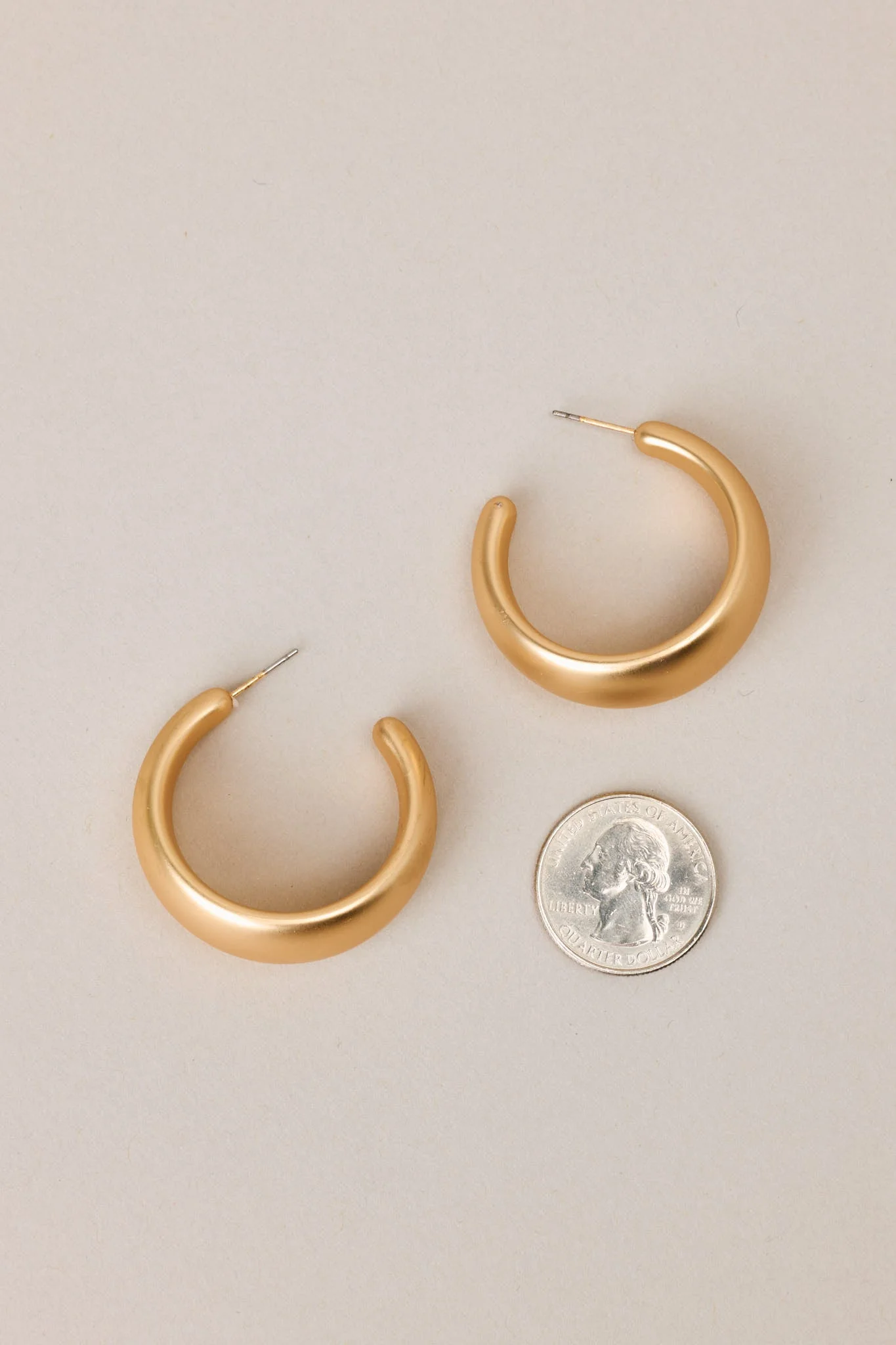 Between The Pages Gold Hoop Earrings