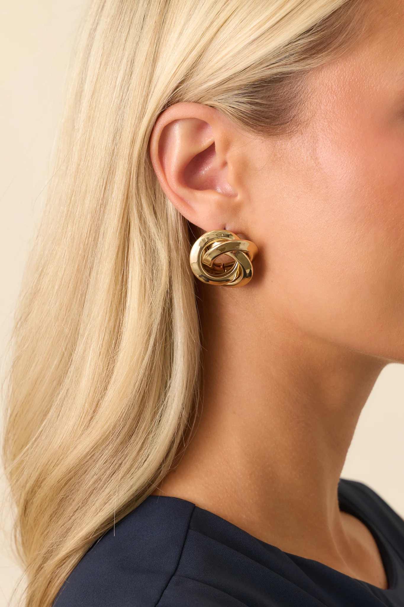 Keep Your Composure Gold Twisted Spiral Earrings
