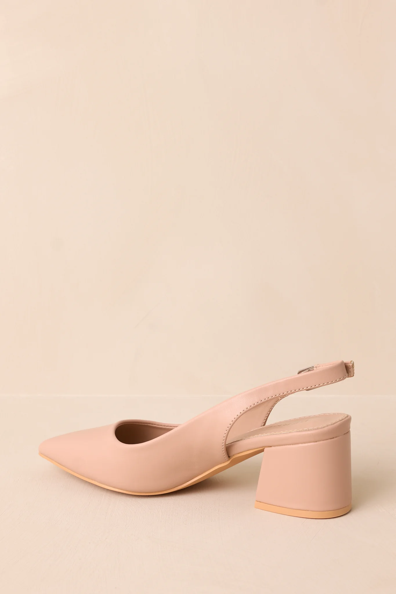 Life In A Flash Beige Sling Back Heels