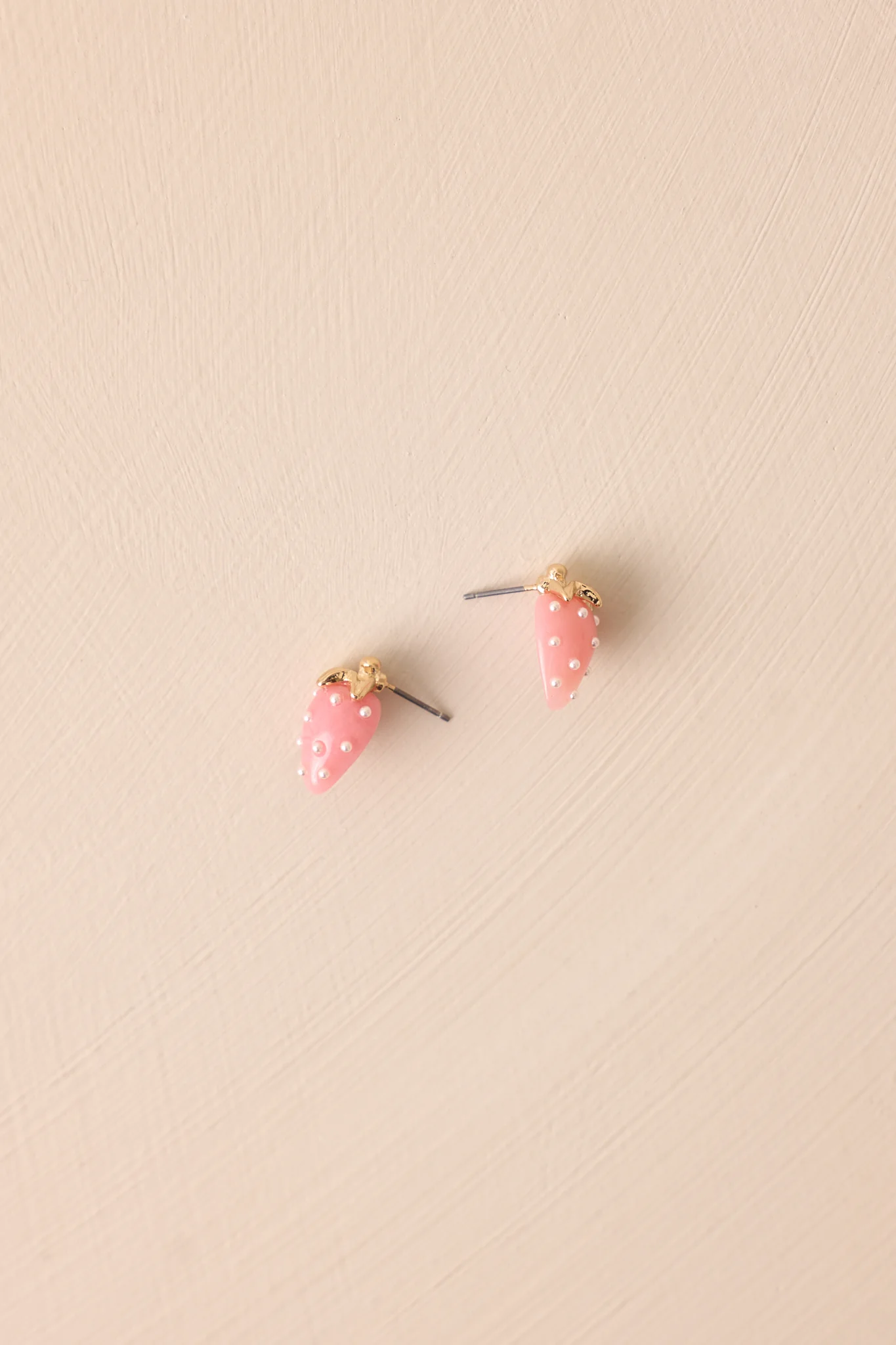 Too Sweet To Me Pink & Pearl Strawberry Earrings