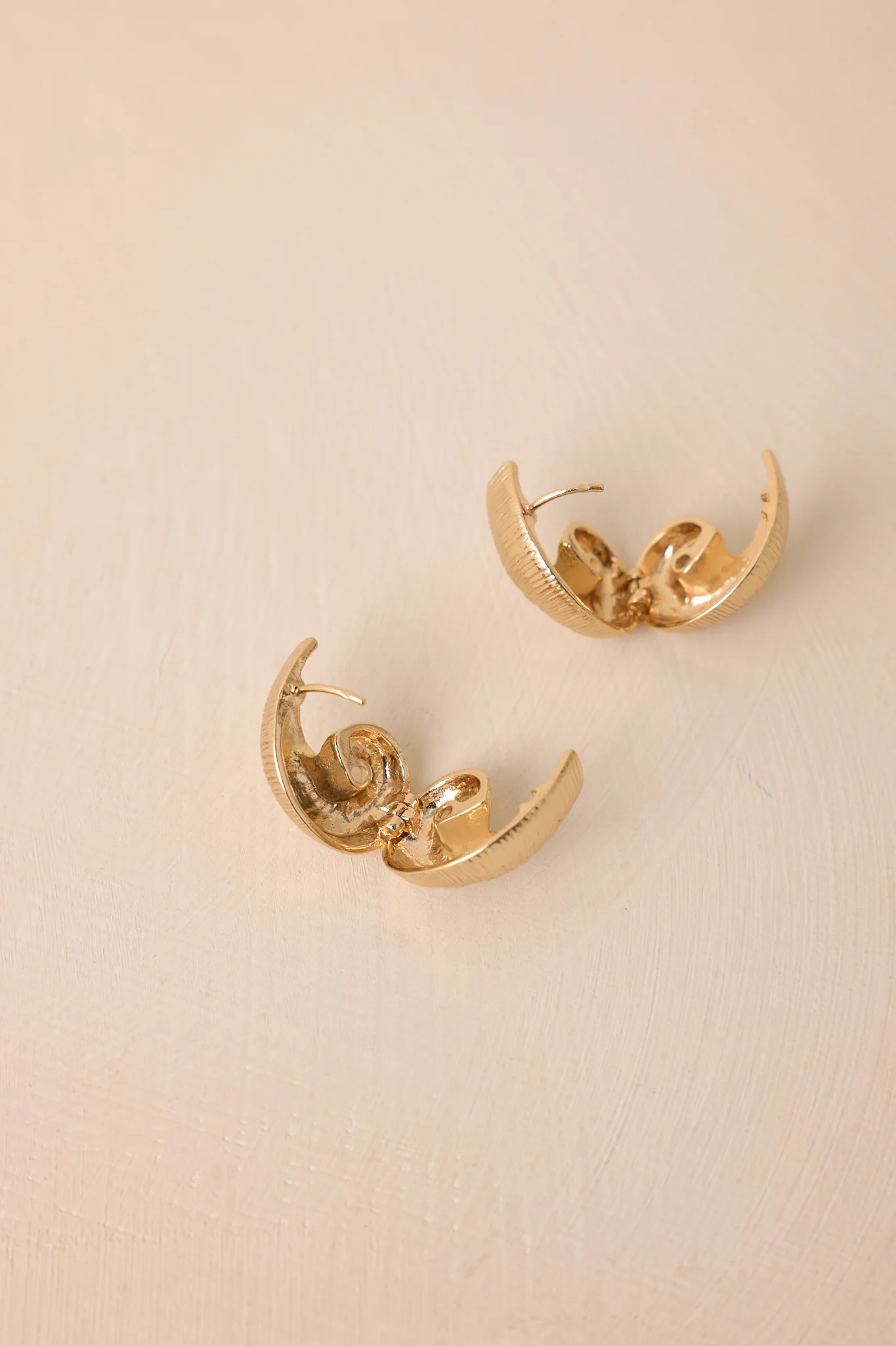 To The Sea And Back Gold Spiral Seashell Earrings