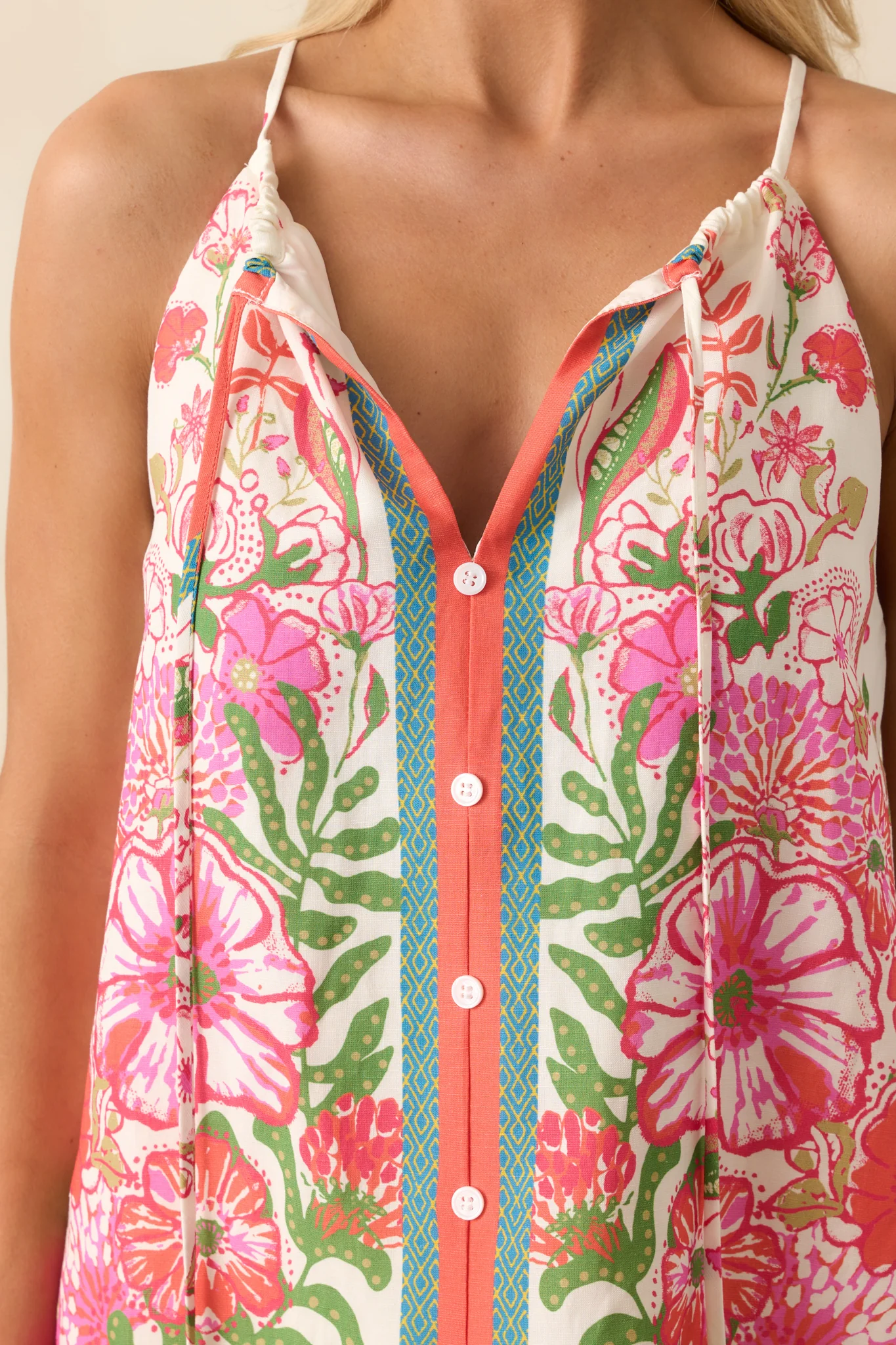 Garden Grove Magenta Multi Floral Tank Top