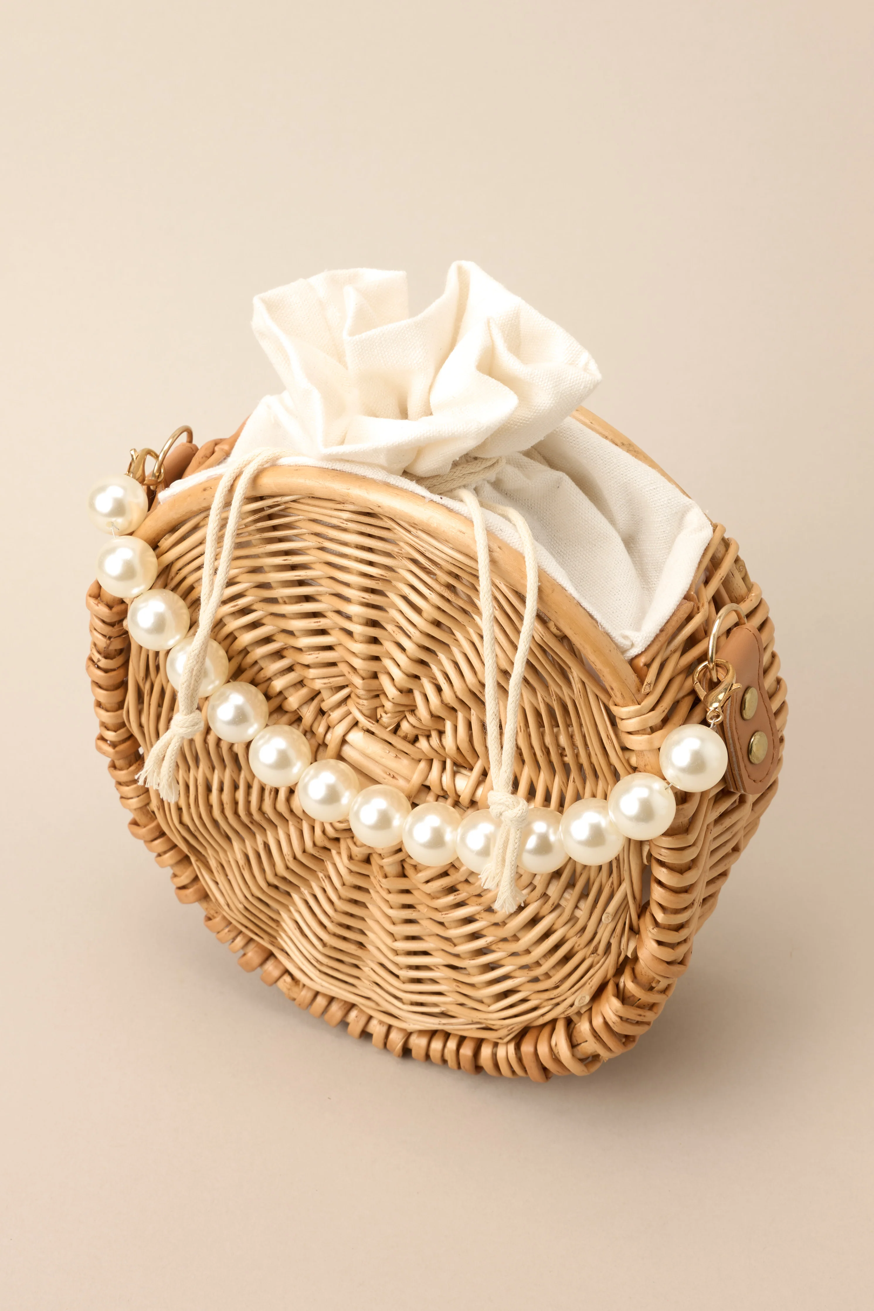Triple Take Pearl Natural Handbag