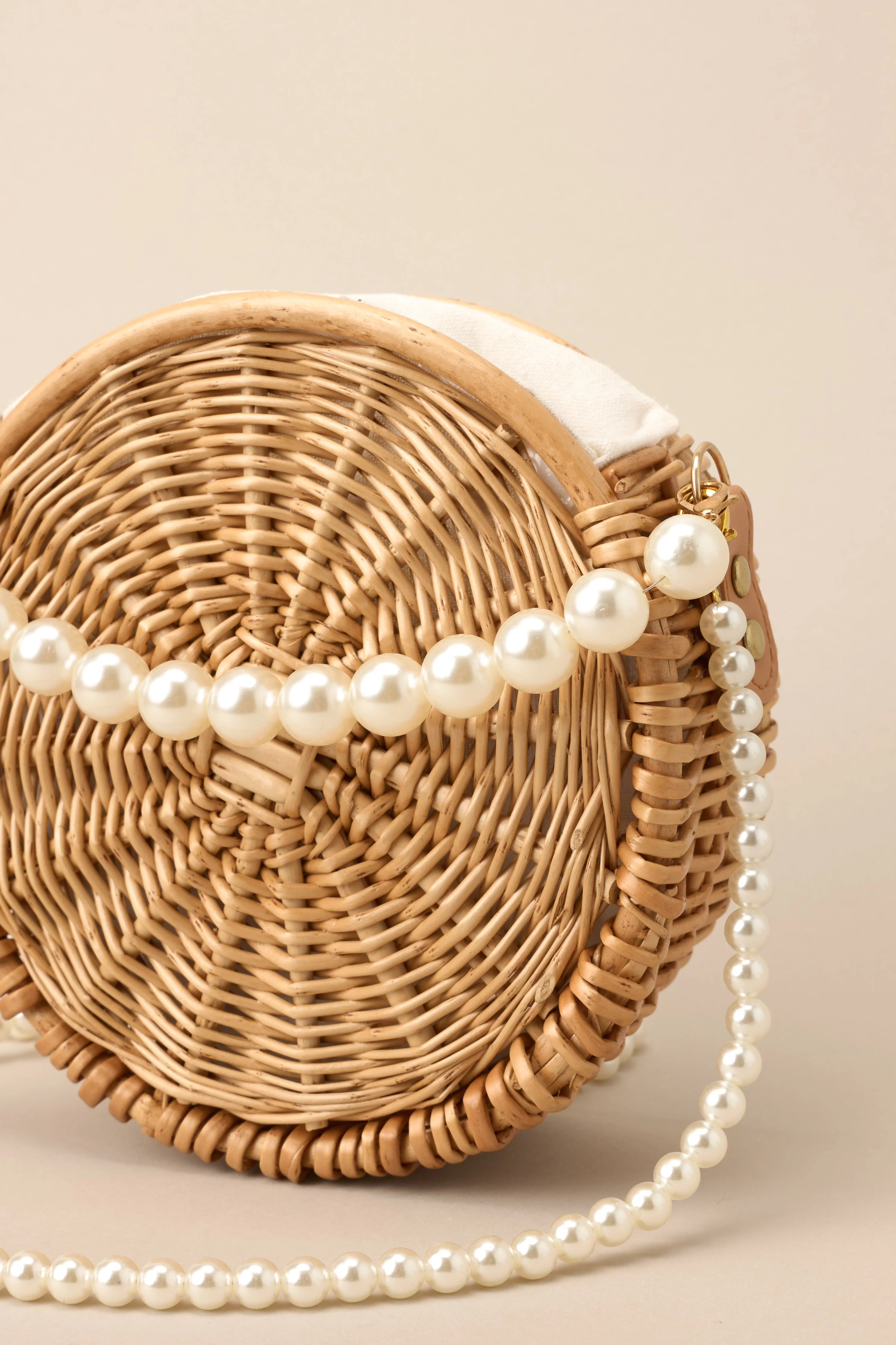 Triple Take Pearl Natural Handbag