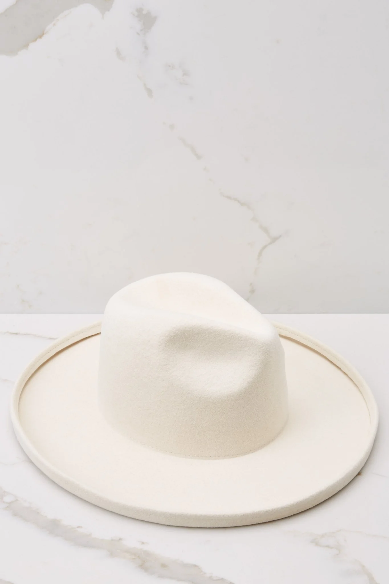Maude Off White Pencil Brim Hat