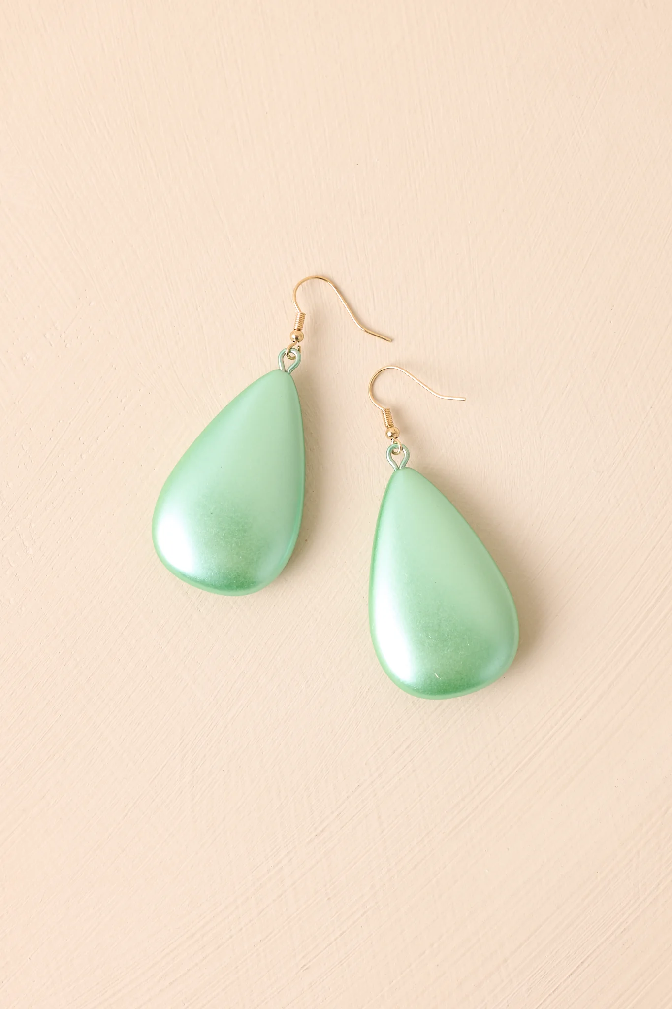 Pure Joy Mint Oval Drop Earrings