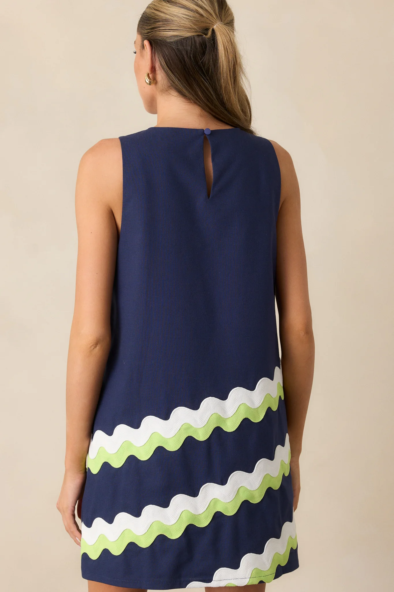 Prosperina Catania Navy Cotton Shift Dress