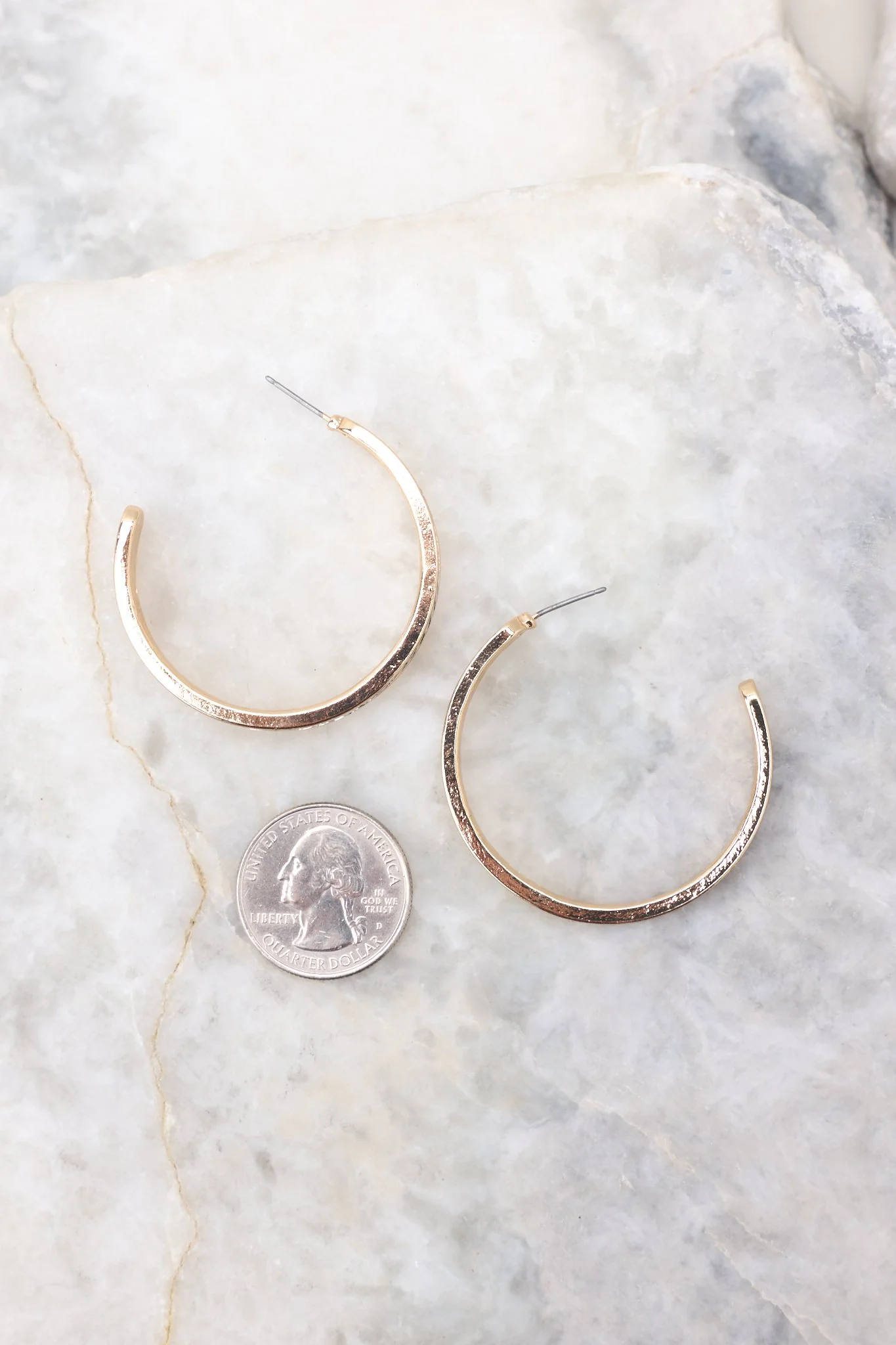 Never Change Gold Hoop Earrings