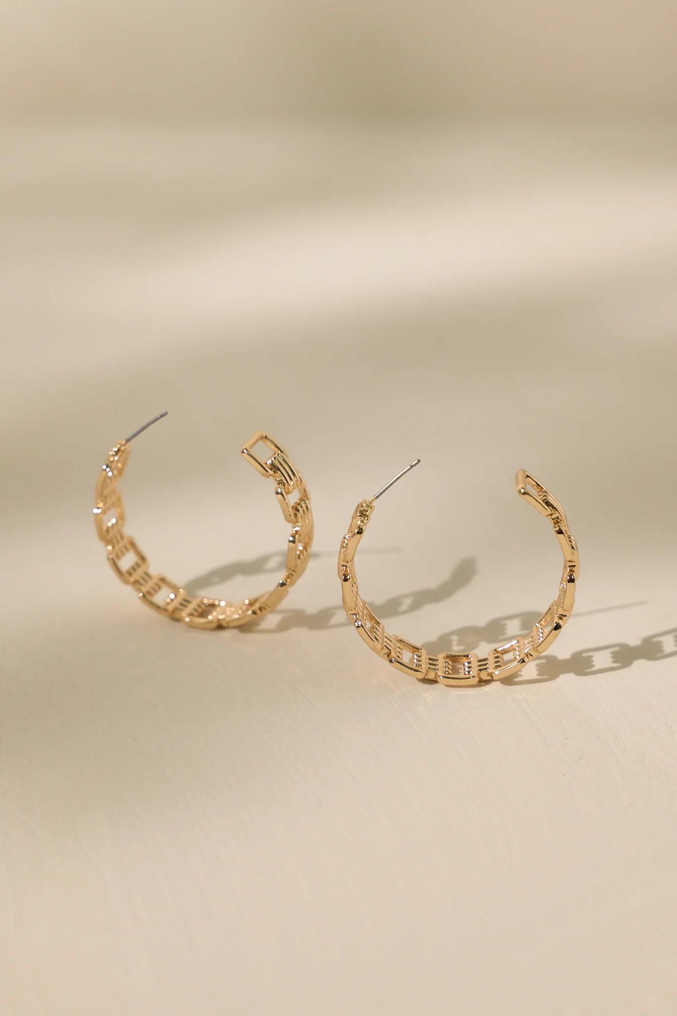 Pure Radiance Gold Hoop Earrings