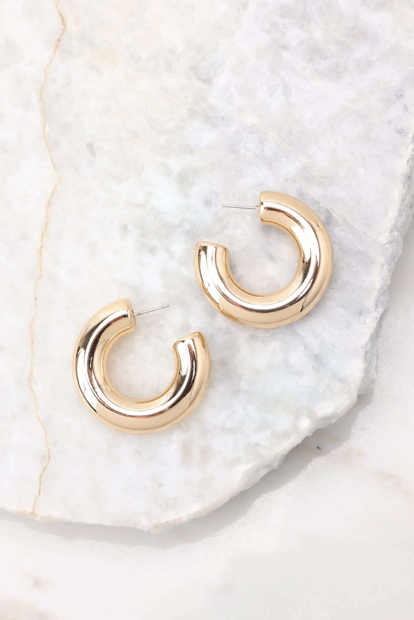 Give Me Time Gold Hoop Earrings