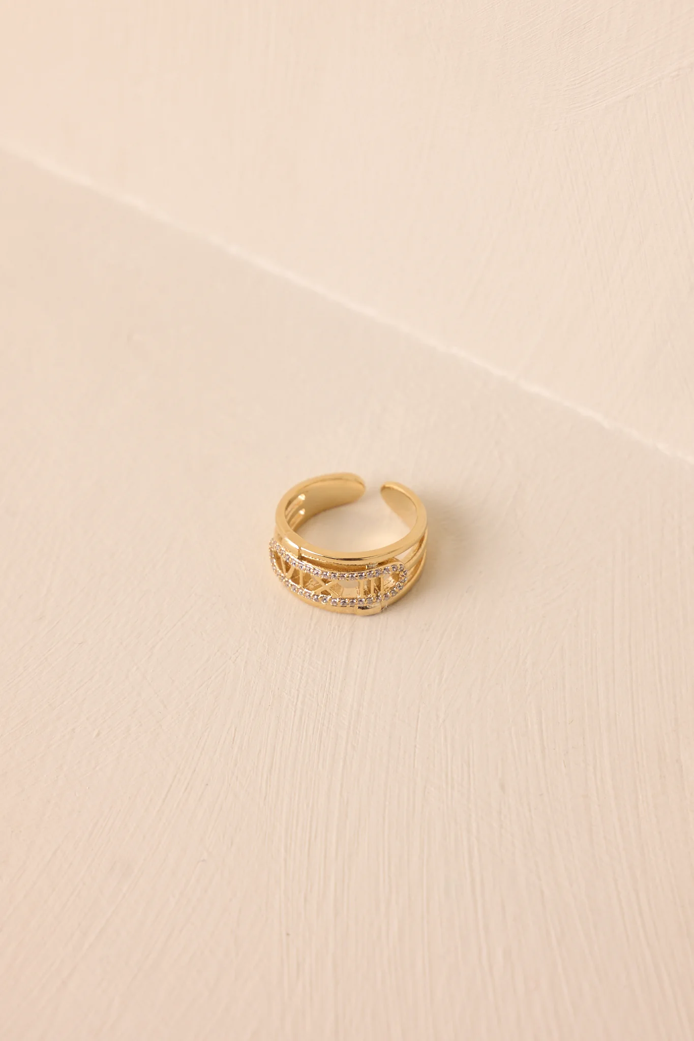 Skies Of Light Gold & Pave Diamond Ring