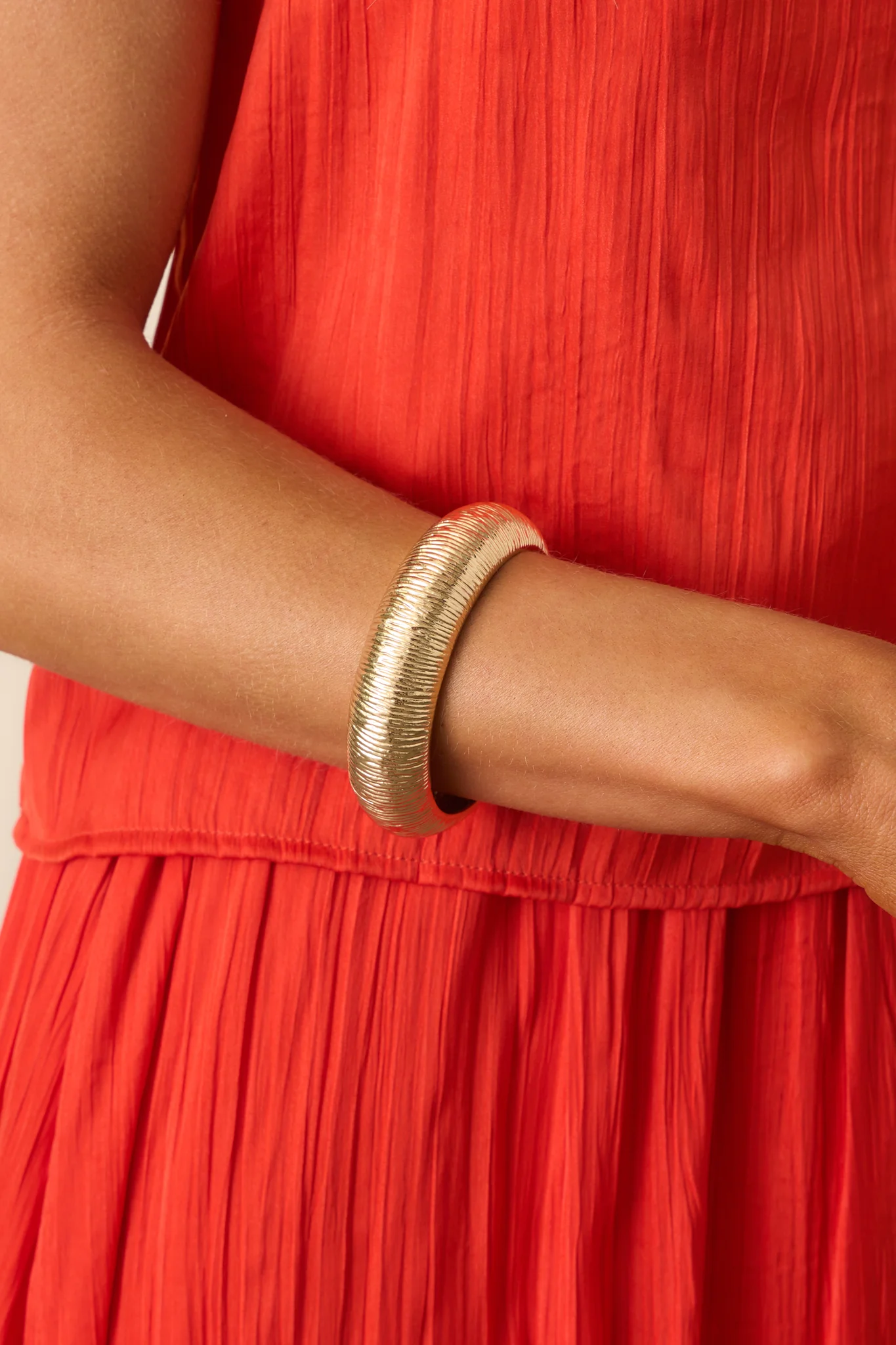 My Best Chapter Gold Hinged Cuff Bracelet