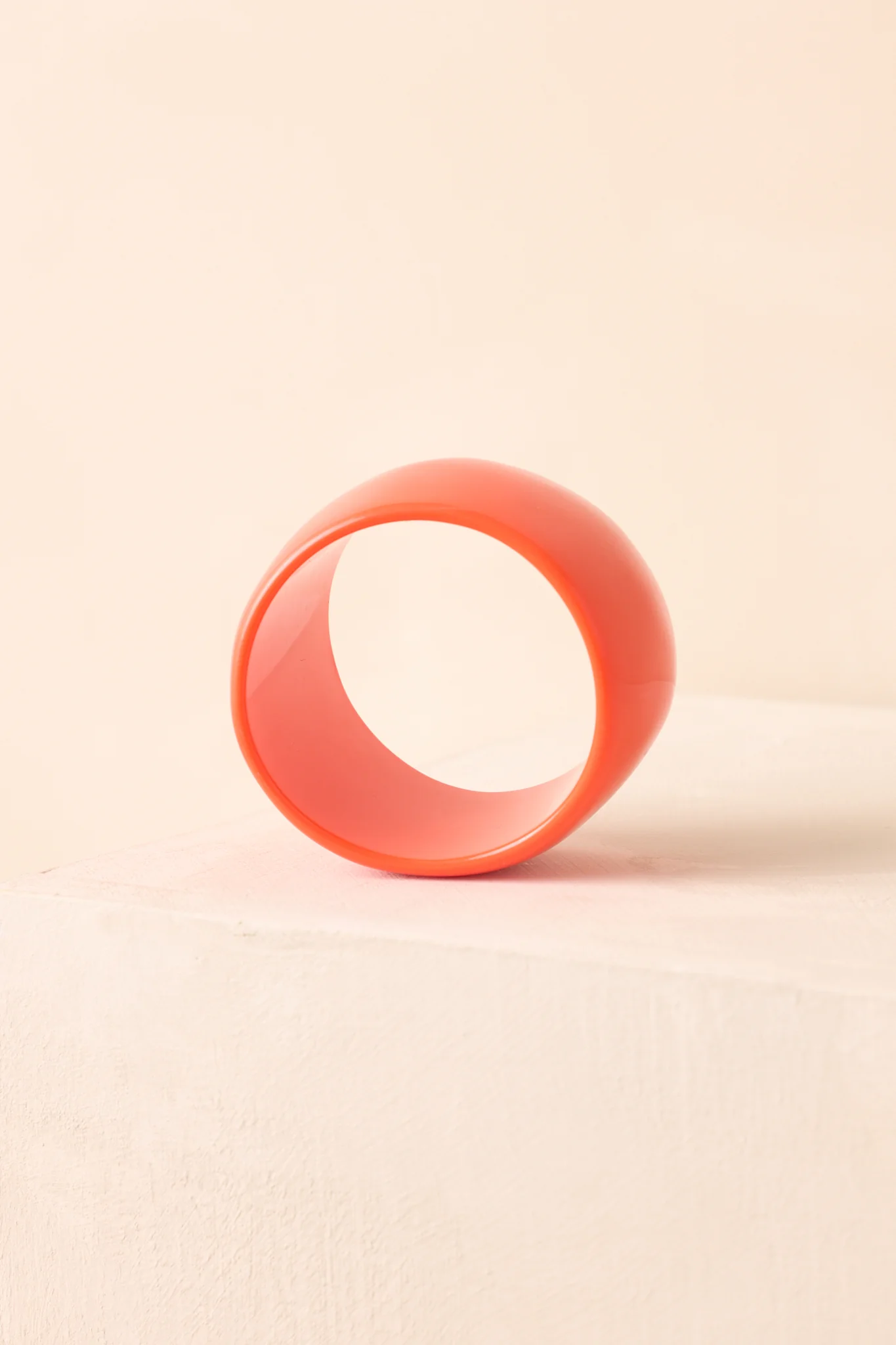 All In Your Hands Orange Sculptural Bangle Bracelet