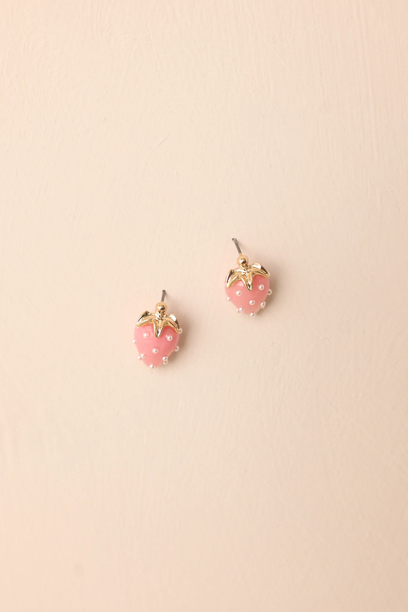 Too Sweet To Me Pink & Pearl Strawberry Earrings
